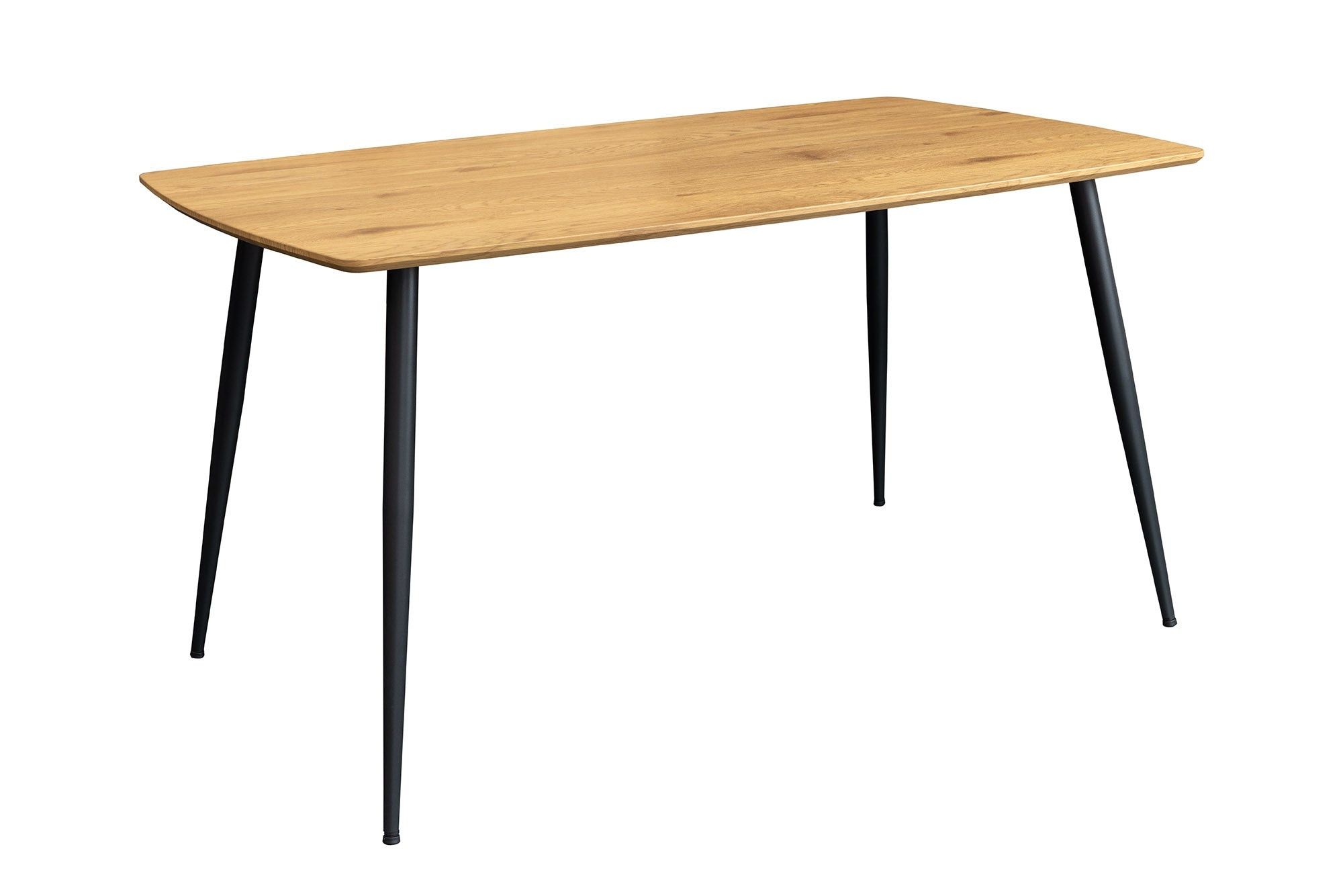 Eettafel Apartment 120 cm – Natuurlijke eikenlook met zwart metalen frame
