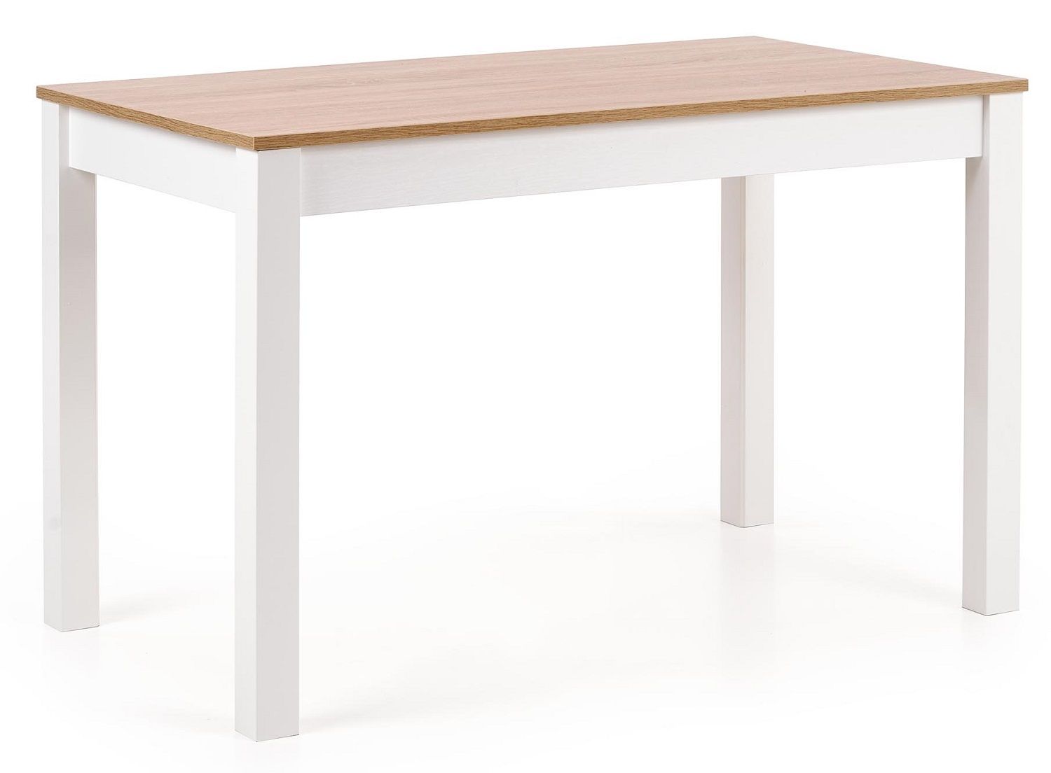 Eettafel Ksawery 120 cm – Tijdloze Sonoma eiken met witte poten