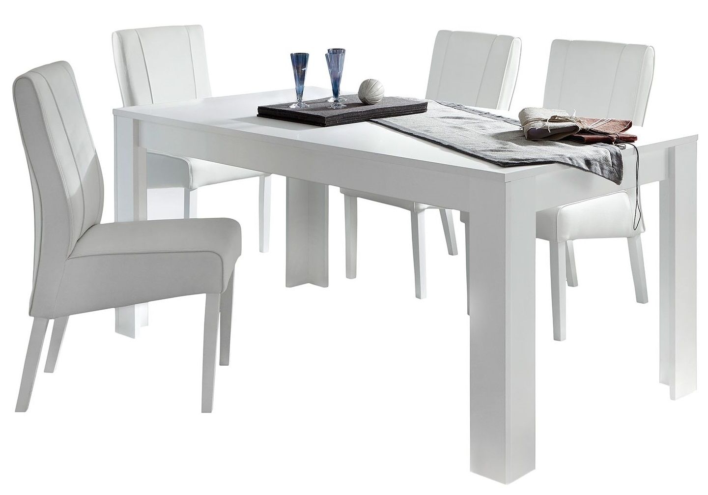 Eettafel Malibu – Strak wit design, 180 cm breed, klaar voor elke eetkamer