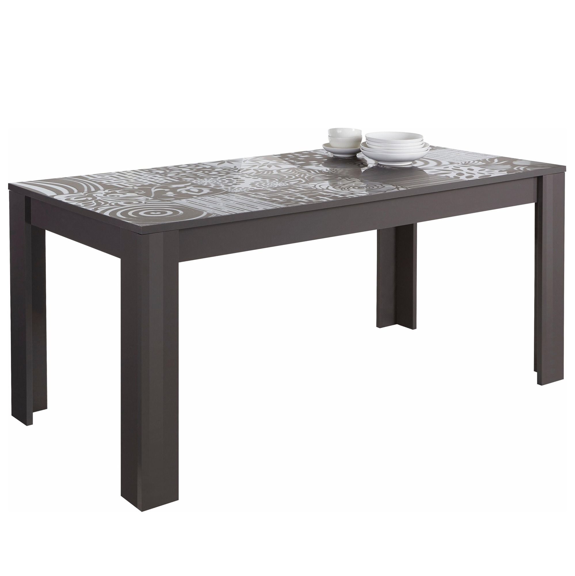 Eettafel Miro 180 cm – Strak Italiaans design in hoogglans antraciet