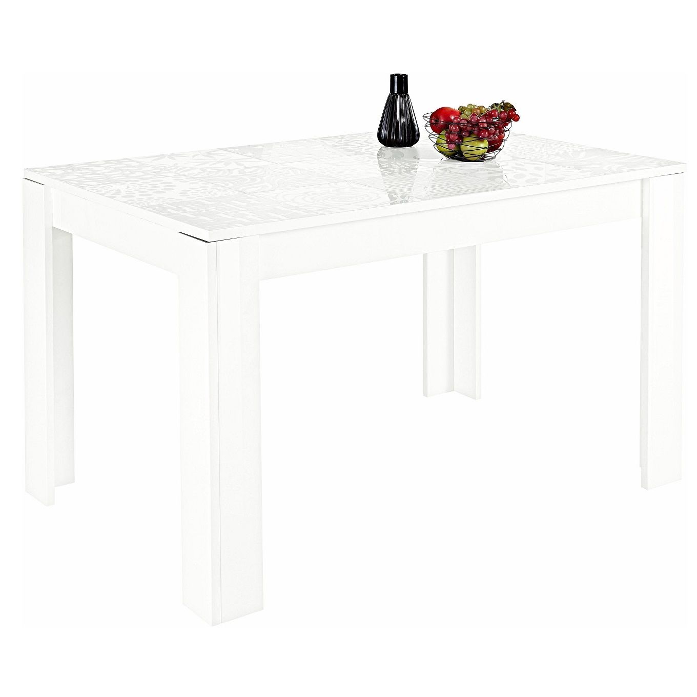 Eettafel Miro – Stralend Hoogglans Wit, 180 cm Breed – Modern Italiaans Design