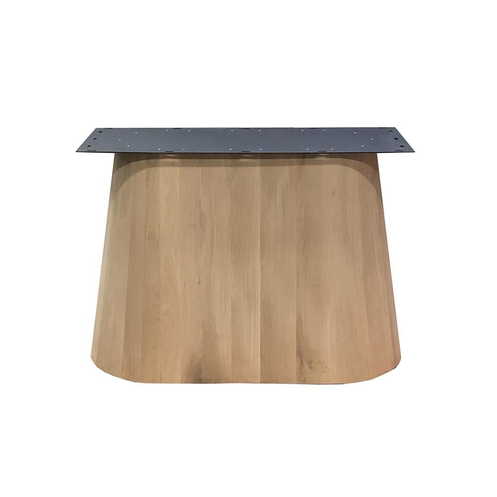 Eiken houten kegel tafelpoot ovaal conisch – 90 × 73 cm – Furniture Legs Europe