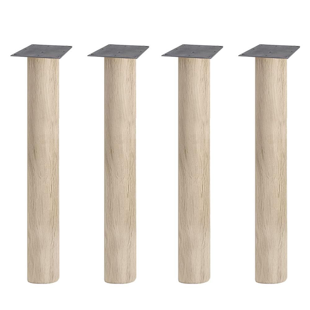 Eiken ronde tafelpoot 72,5 cm – set van 4 stuks