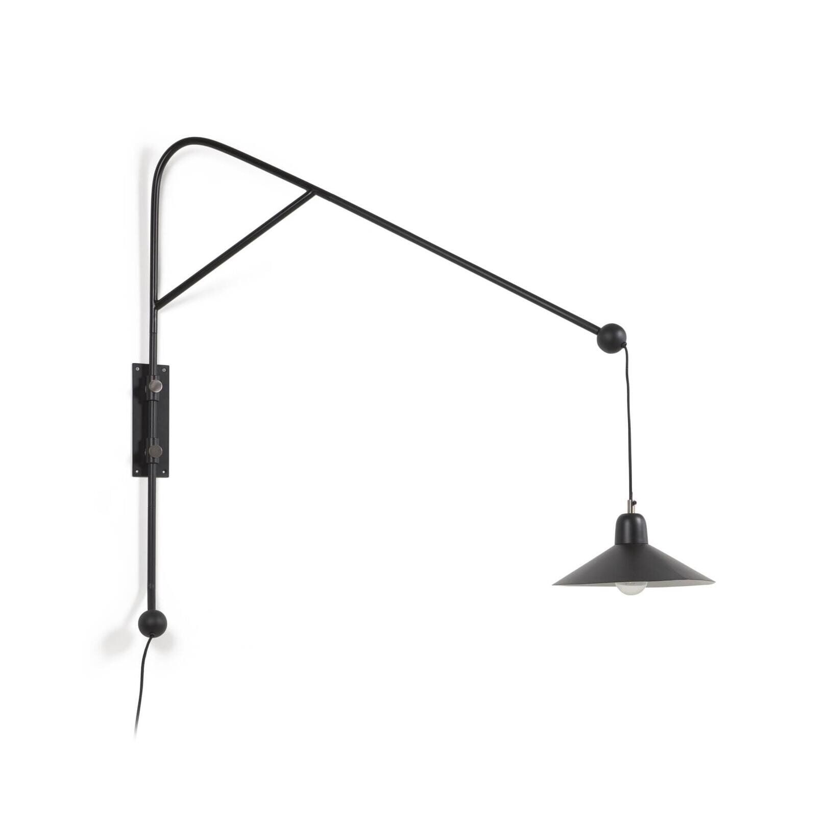 Eleazar Wandlamp Zwart van Kave Home – Industrieel Design & Flexibel Licht