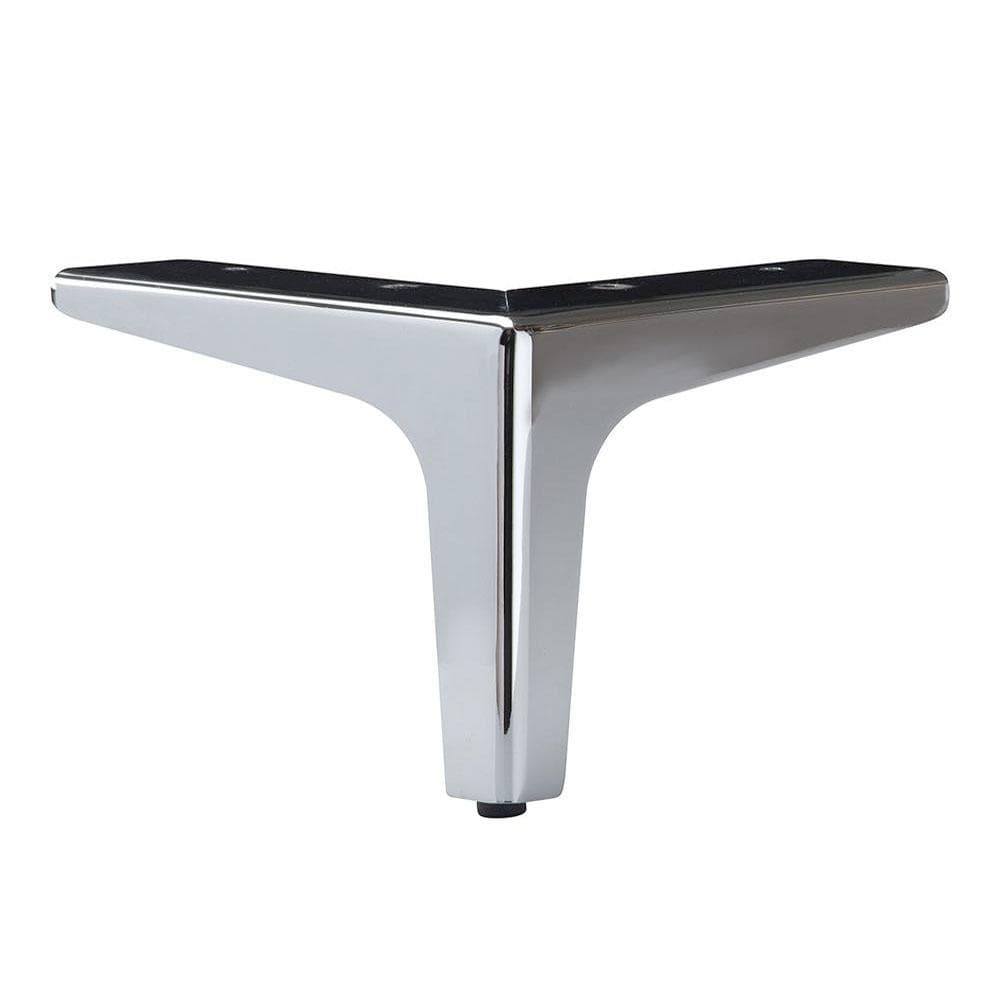 Elegant chroom meubelpoot van massief staal – 14×14 cm, 11 cm hoog