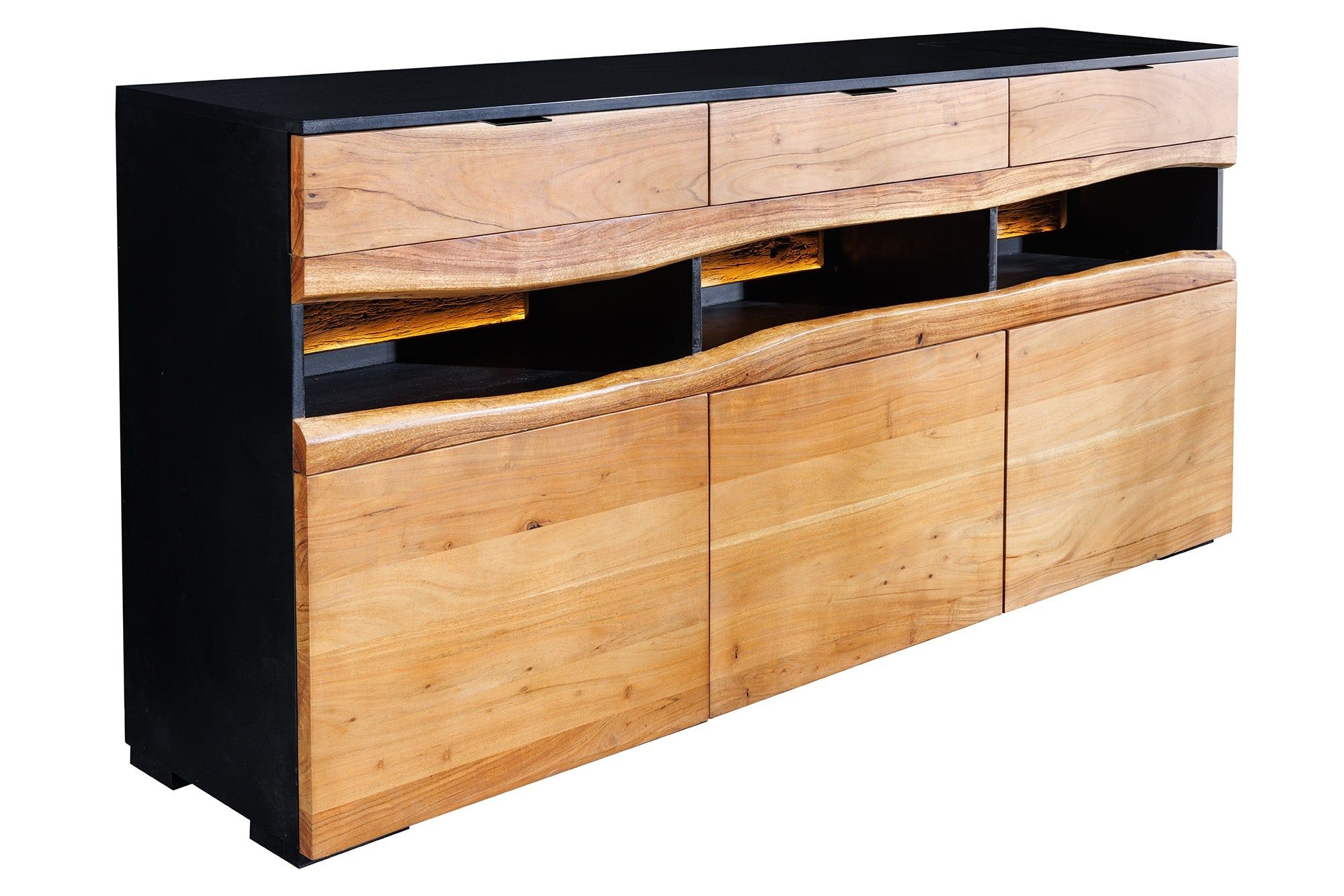 Elegant Dressoir GRAND ACACIA 180 cm – Natuurlijk acaciahout met LED-verlichting