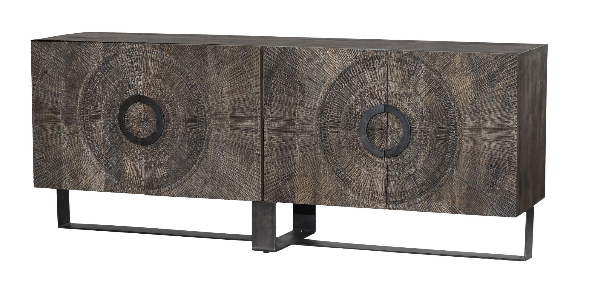 Elegant Dressoir Padua van Tower Living – 200 cm in warme mangohouttint
