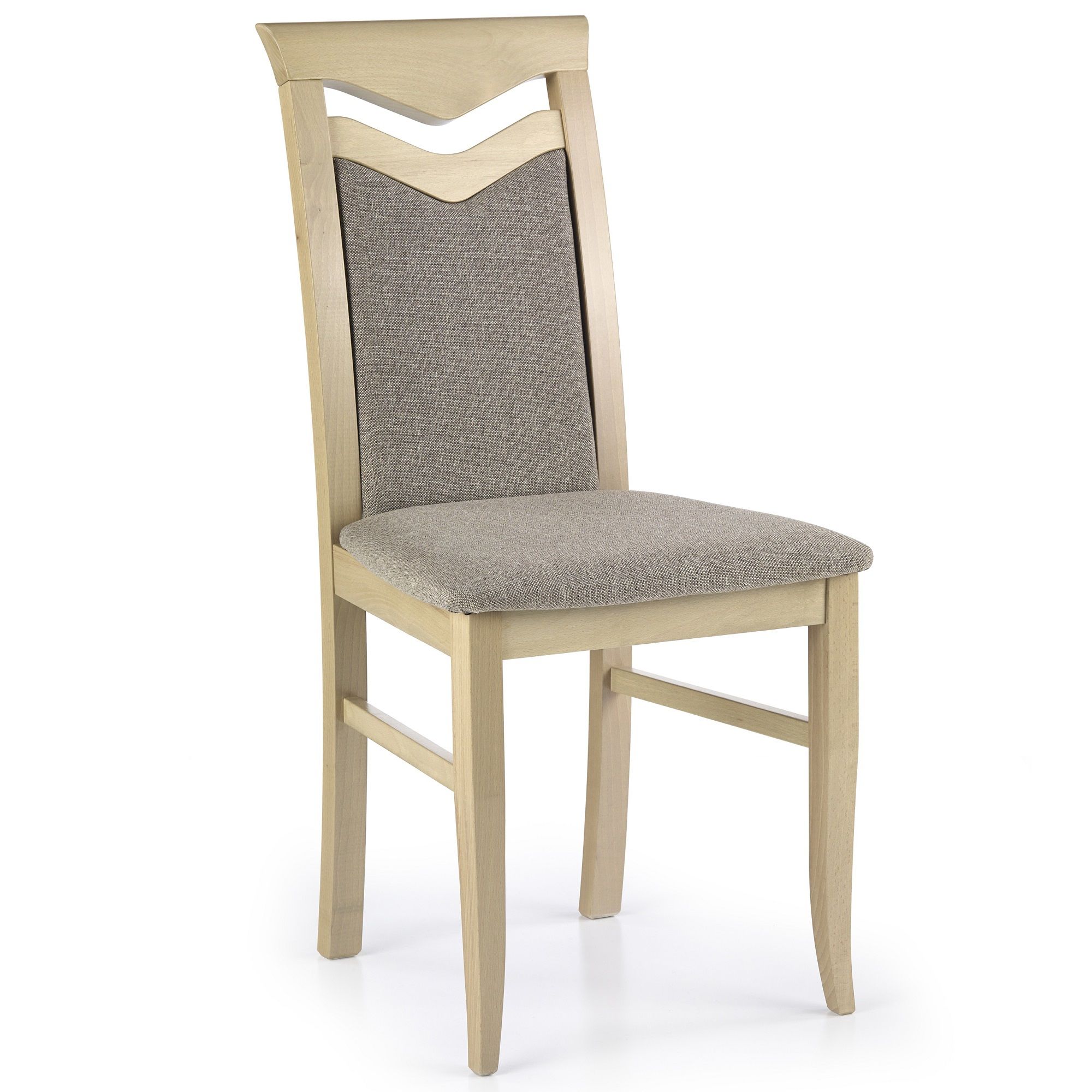 Elegant eetkamerstoel Citrone – warme eikenlook met zachte Inari‑stof