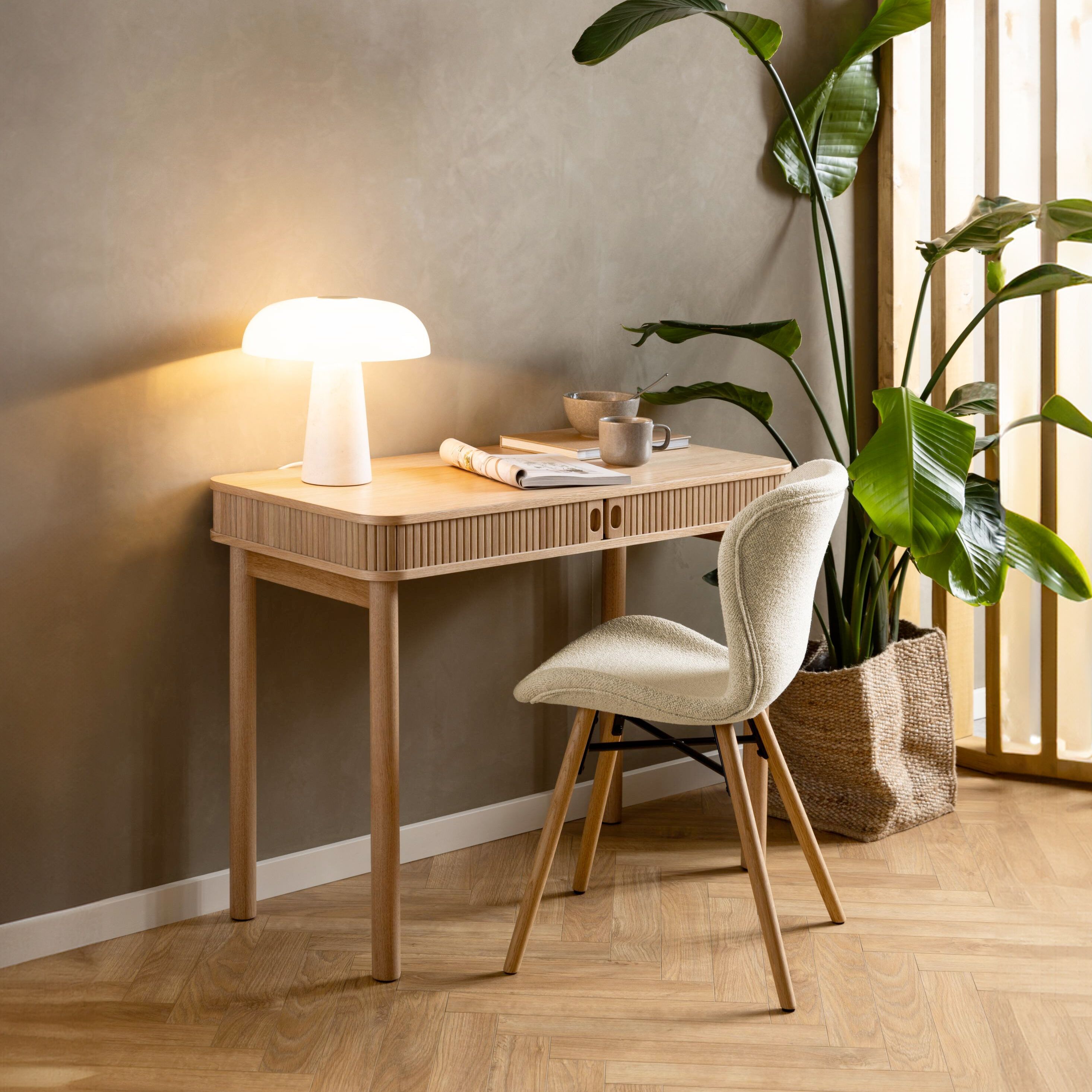 Elegant eiken bureau Alandria van Bendt – 100 × 50 cm, naturel