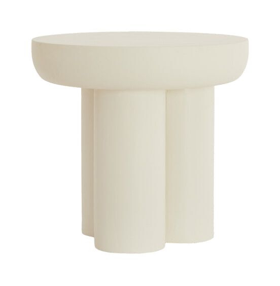 Elegant en compact: Light & Living Mizuho Bijzettafel 50 cm in Crème