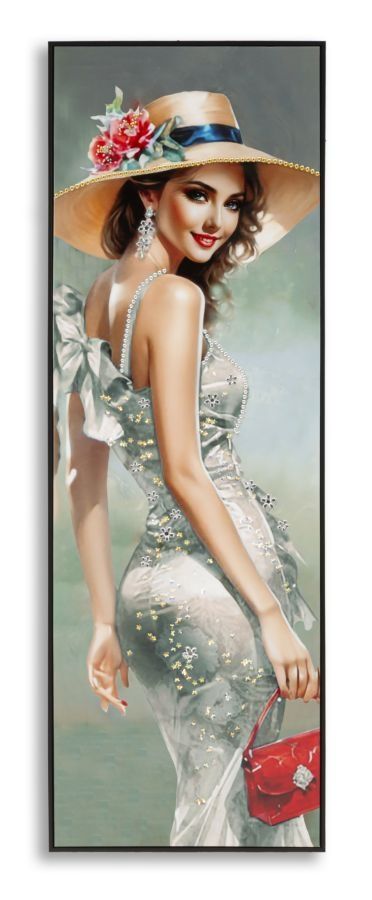 Elegant gelakt canvas met frame – horizontaal 52 cm × 152 cm