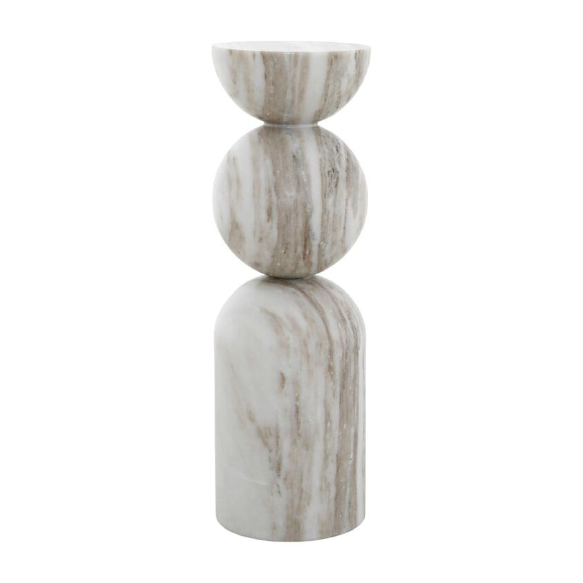 Elegant marmeren zuil Lewis van Richmond Interiors – 80 cm, stralend wit