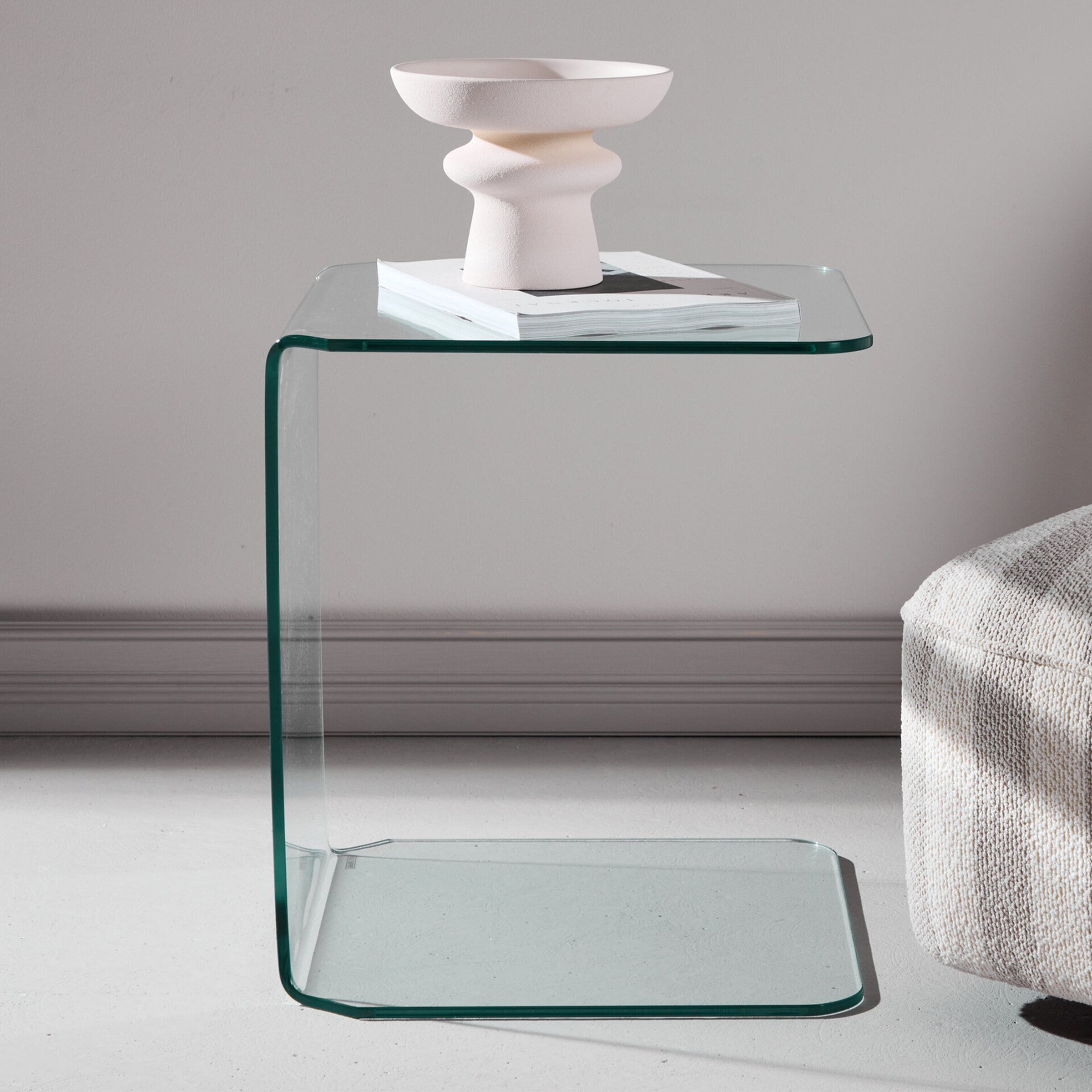 Elegant transparante laptoptafel Rockwell – 45 × 45 cm van Nohr
