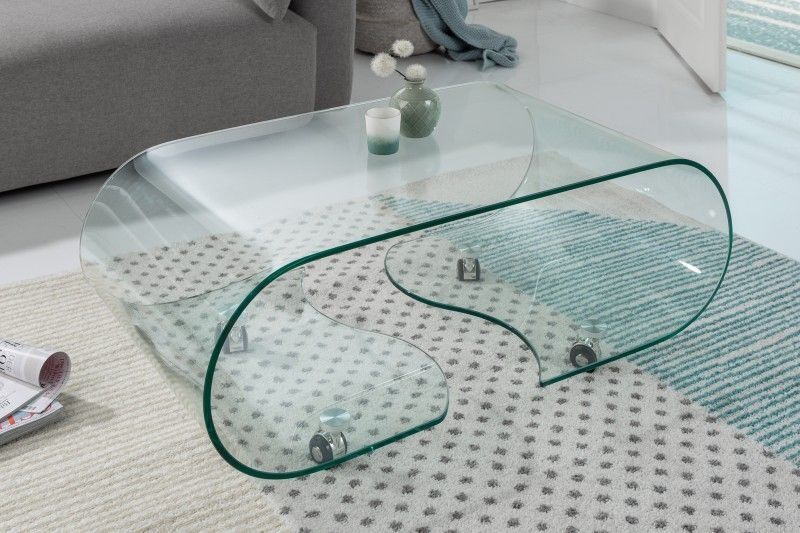 Elegant transparante salontafel Fantome 90 cm – Moderne klarigheid voor elke woonkamer