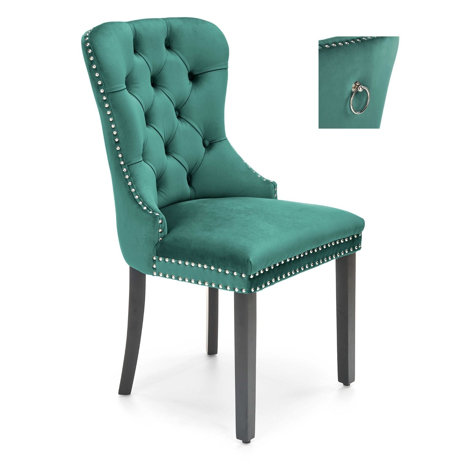 Elegant Velvet Eetkamerstoel Miya – Groen & Zwart, Luxe en Comfort