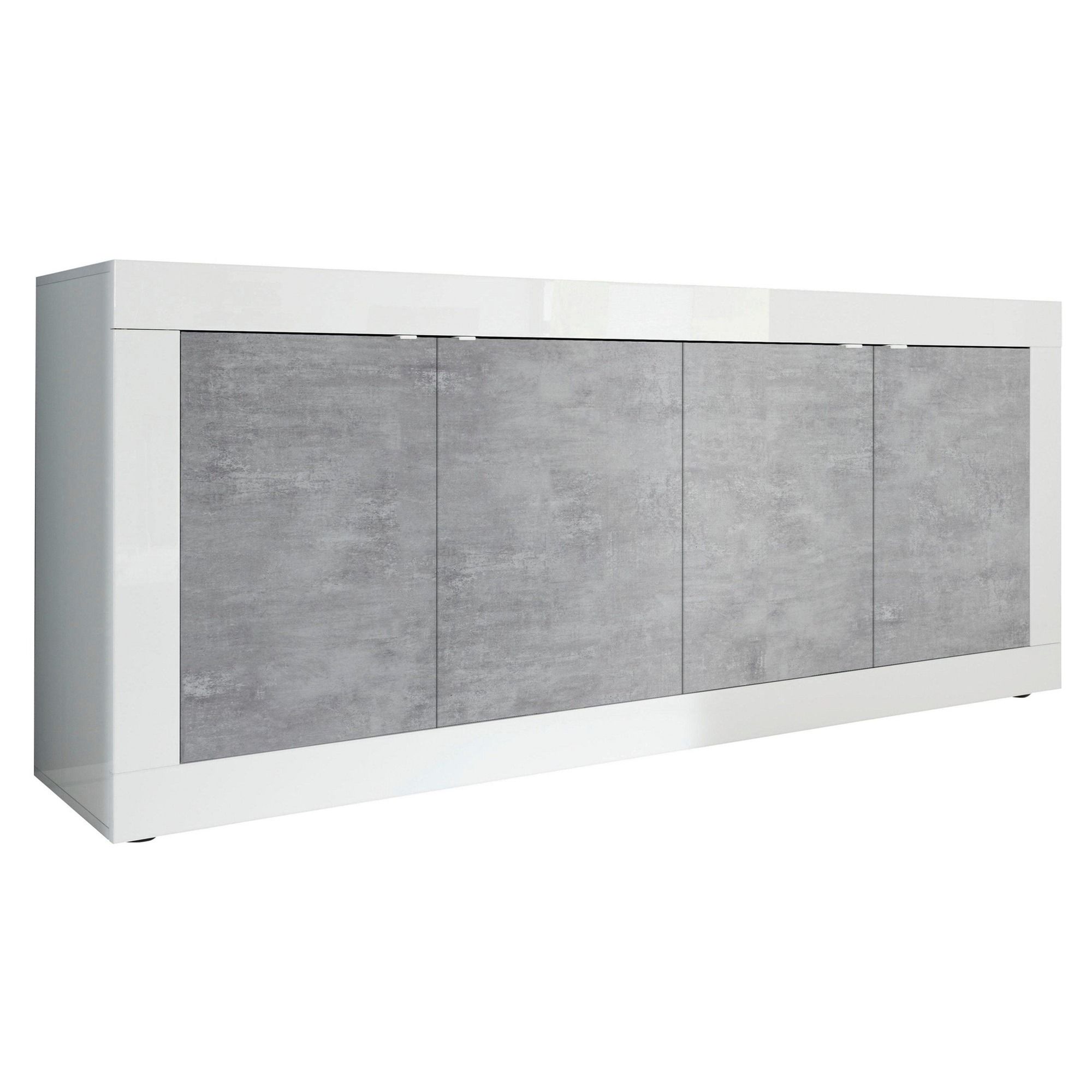 Elegant wit betonnen dressoir 206 cm – Modern opbergmeubel van Pesaro Mobilia