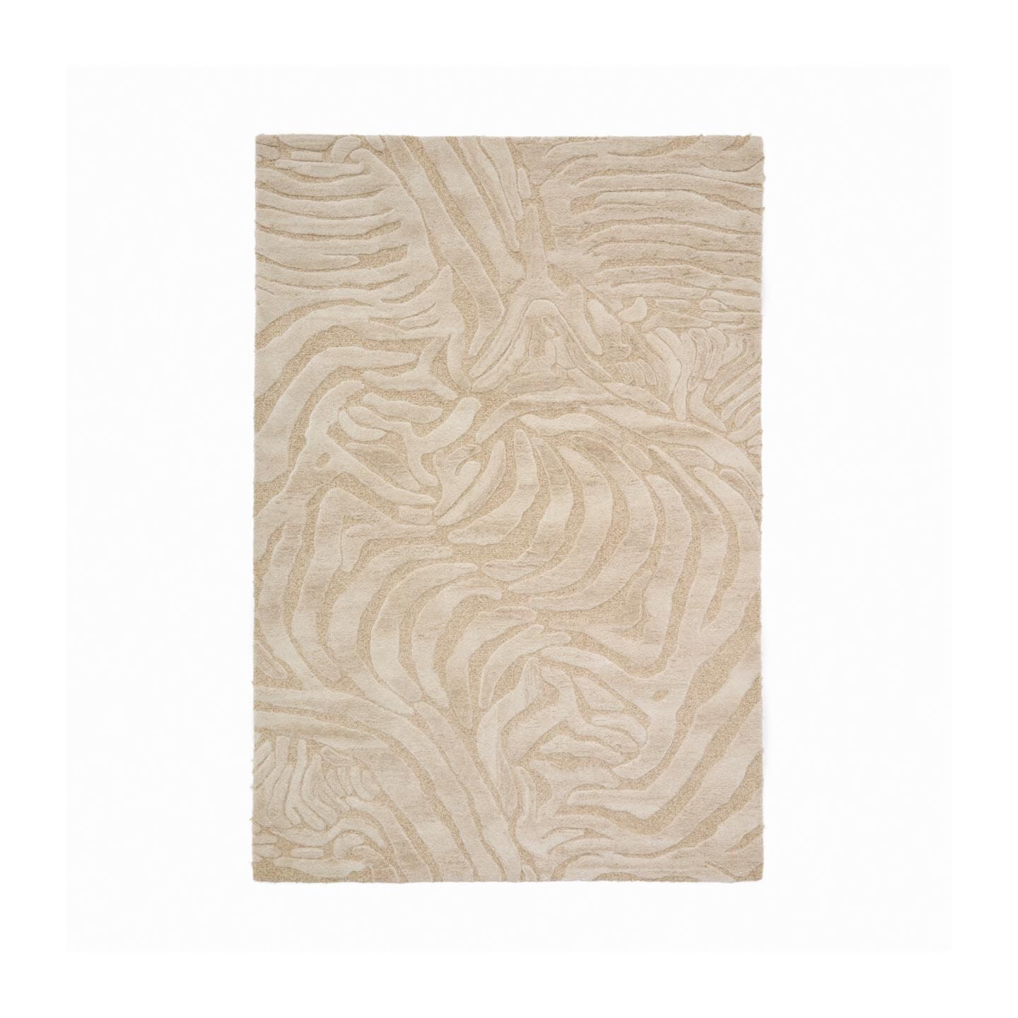 Elegant Wolmix Vloerkleed Tribet – Beige 160×230 cm van Kave Home