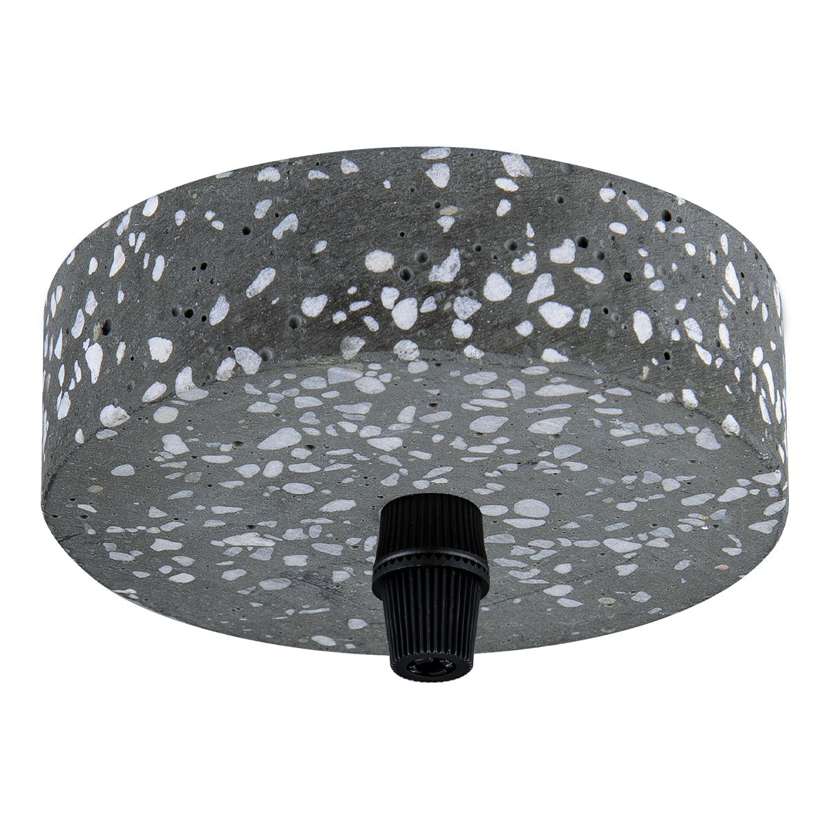Elegant Zwart Terrazzo Plafondkap 10 cm – Stijlvolle Afwerking voor Hanglampen