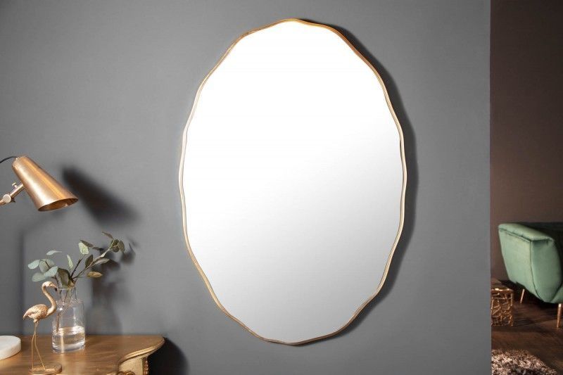 Elegante Gouden Ovale Wandspiegel ELEGANCIA – 100 cm – Invicta Interior