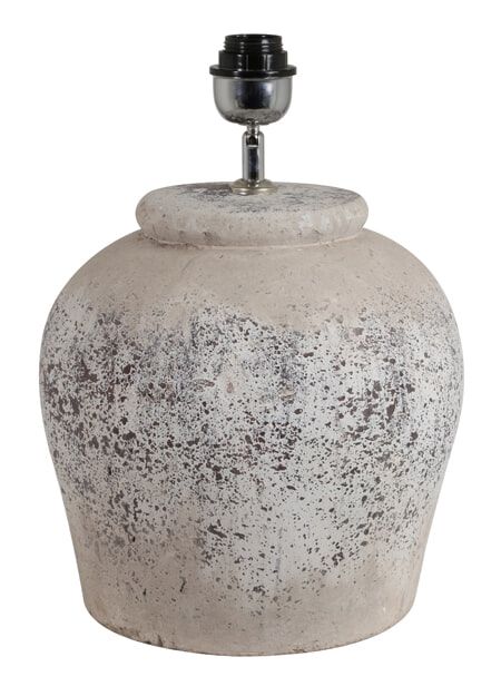 Elegante Light & Living Etna keramiek tafellamp – Antiek grijs, 40 cm
