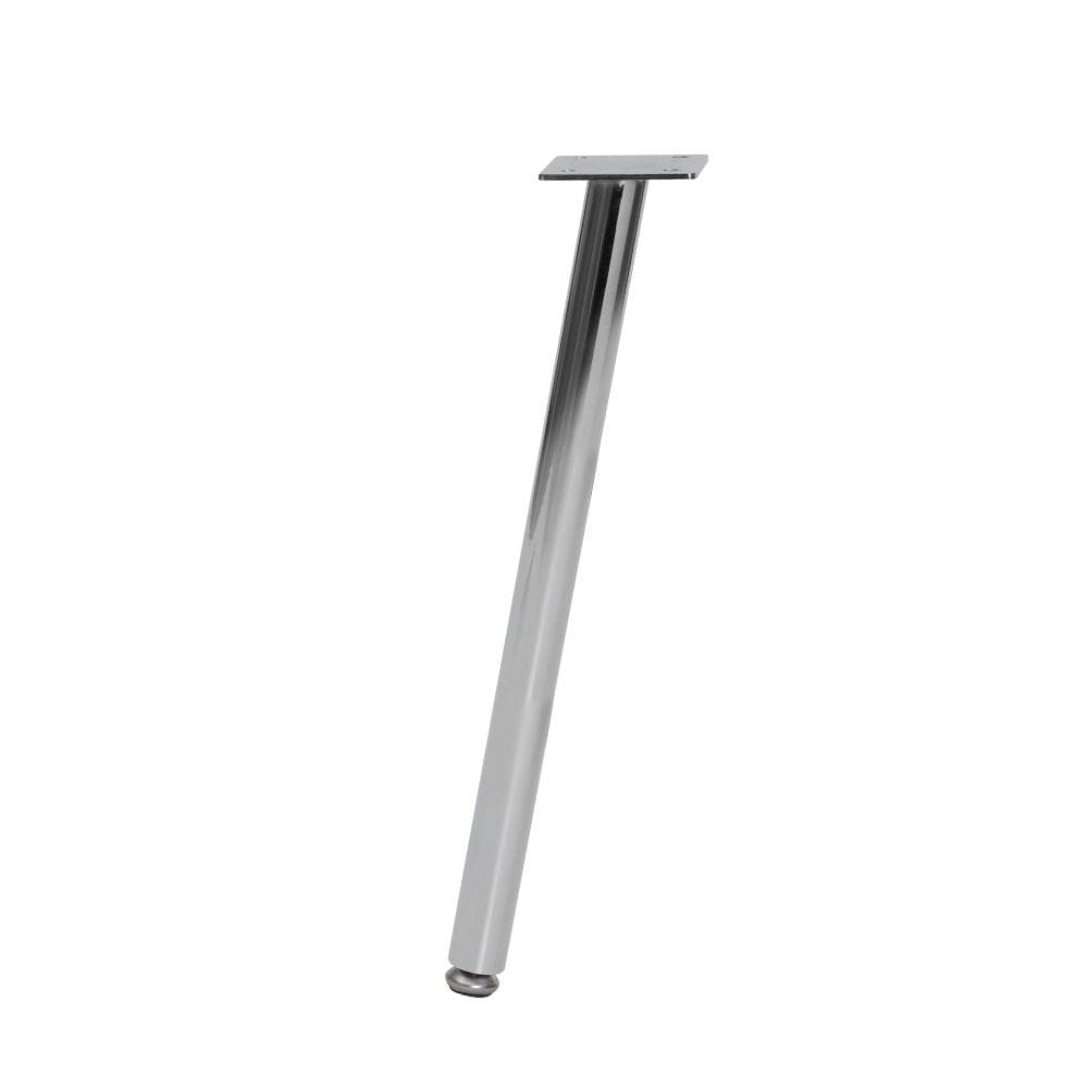 Elegante Stalen Schuine Meubelpot Chroom – 40 cm Hoog, Ø 2,5 cm
