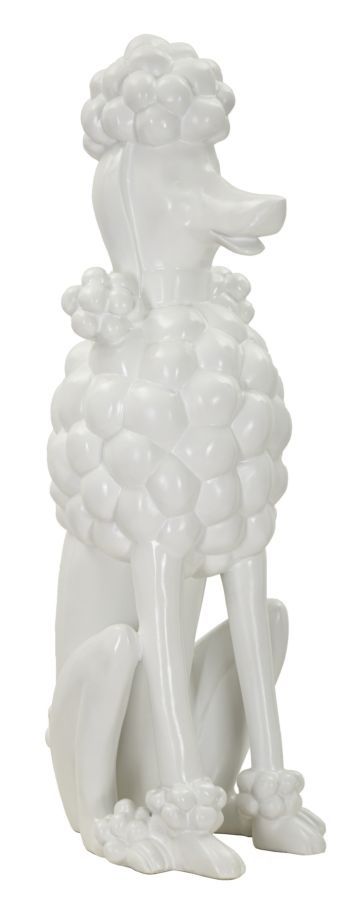 Elegante witte hondbeeld – tijdloos decor voor elke woonruimte