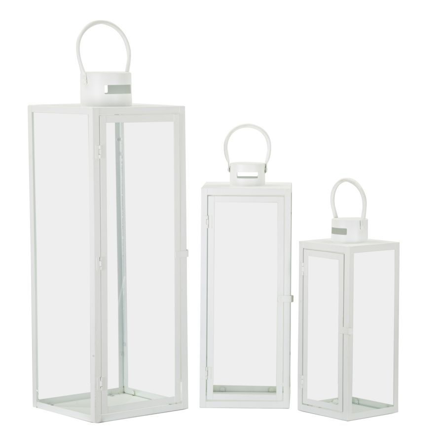 Elegante Witte Lantaarnset van 3 Stuks – Mauro Ferretti