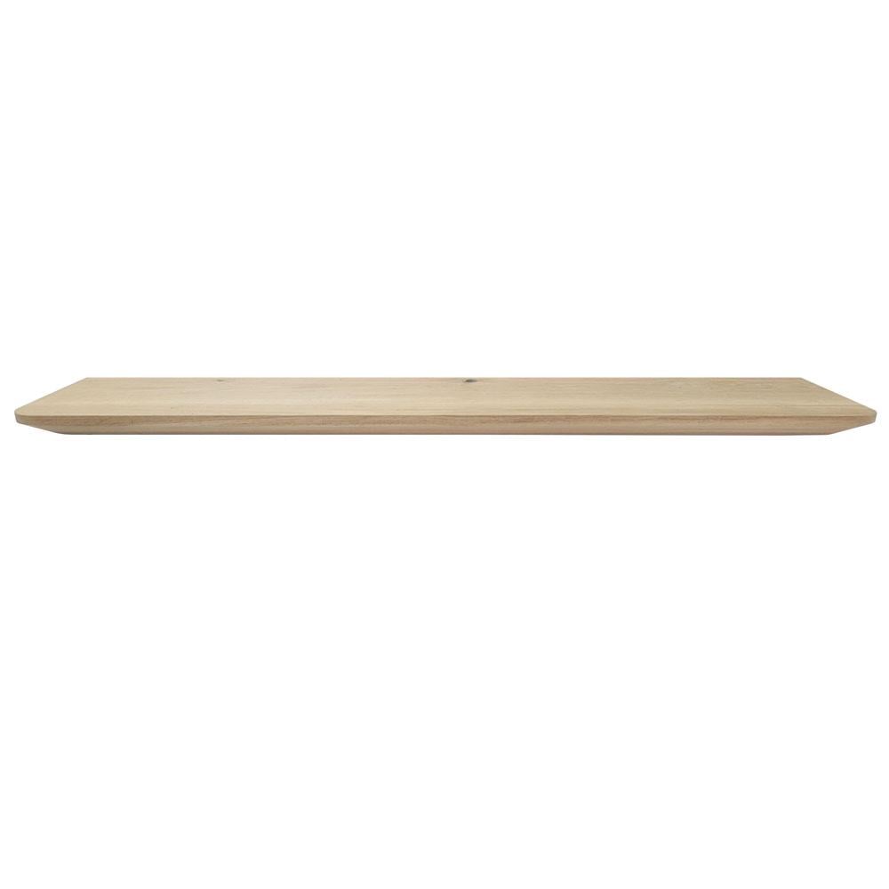 Elegante zwevende eiken wandplank 100 × 20 cm – massief, verjongde facetrand