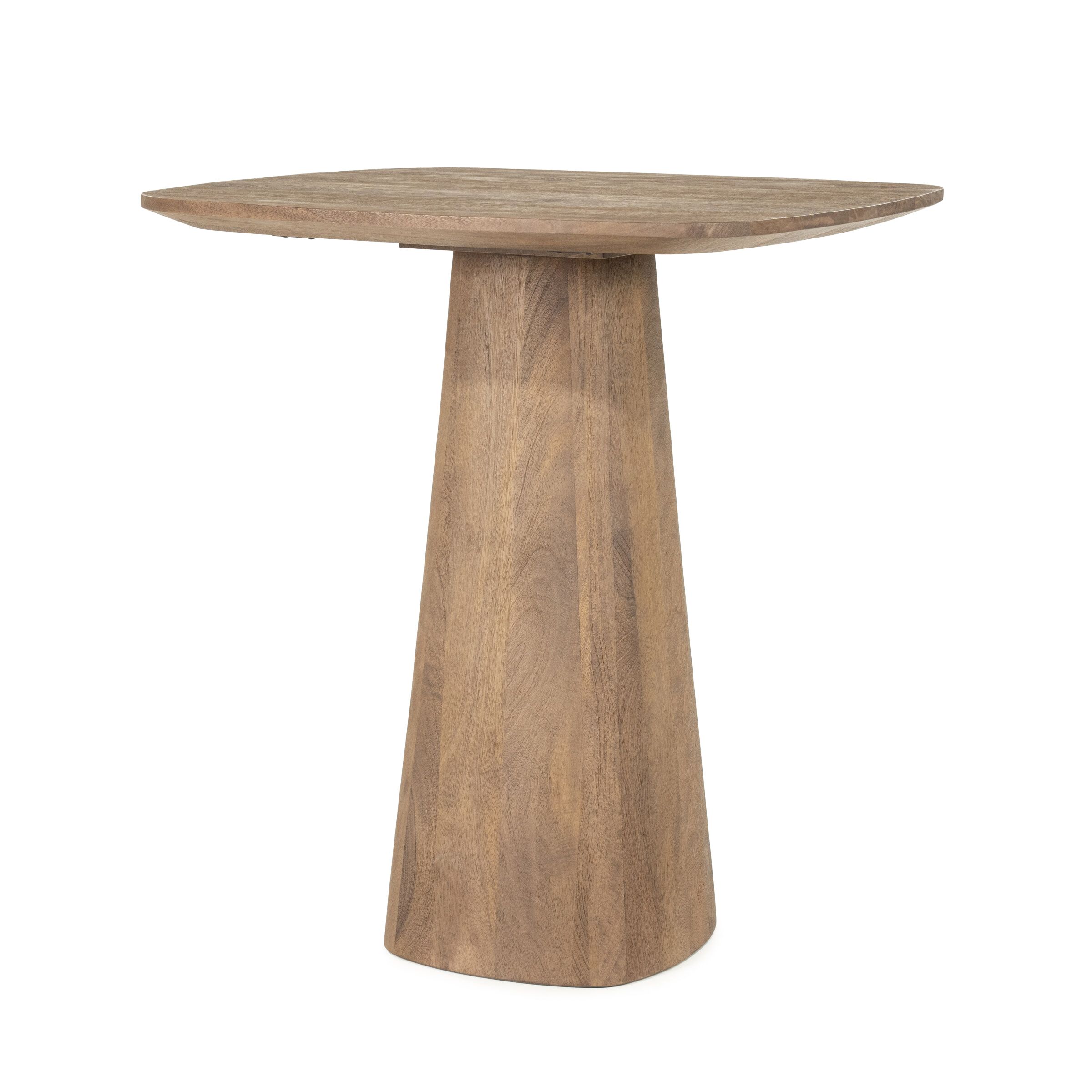 Eleonera Bartafel Aron – Compact Mangohouten Vierkant 80 × 80 cm in Lichtbruin