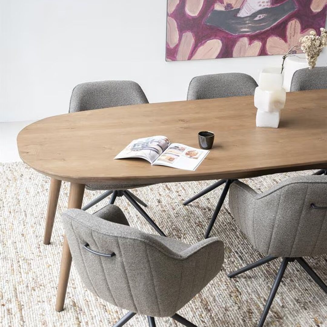 Eleonora Deens Ovale Eettafel Elijah – Tijdloze Elegantie in Eiken