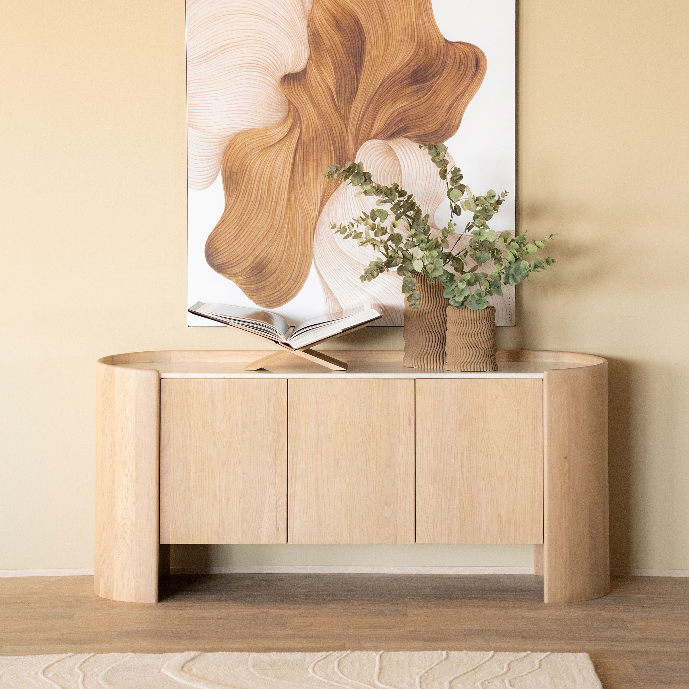 Eleonora Dressoir Don Marmer & Eikenhout – Stijlvolle Opbergruimte van 165 cm
