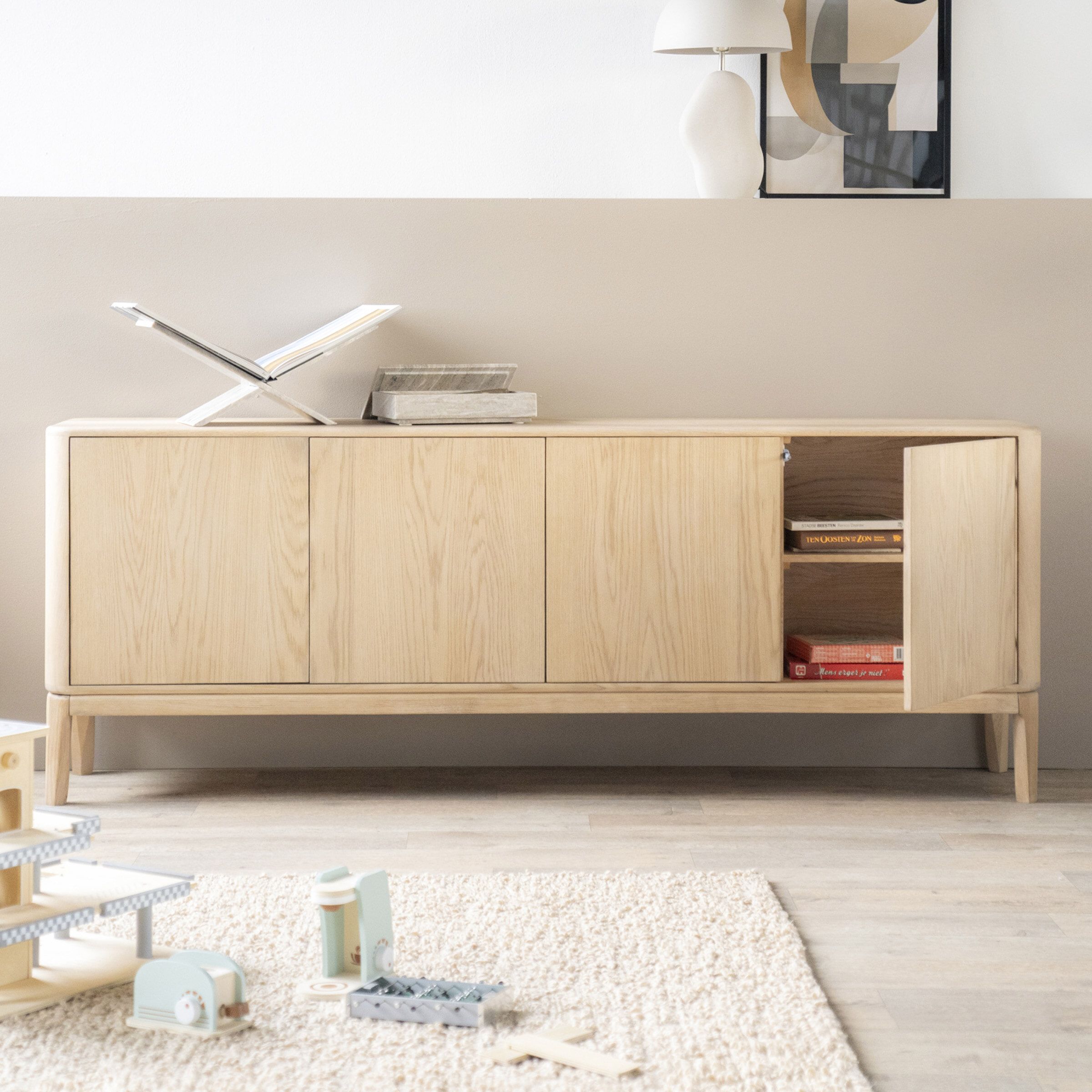 Eleonora Dressoir Harvey – Tijdloos eiken dressoir van 200 cm