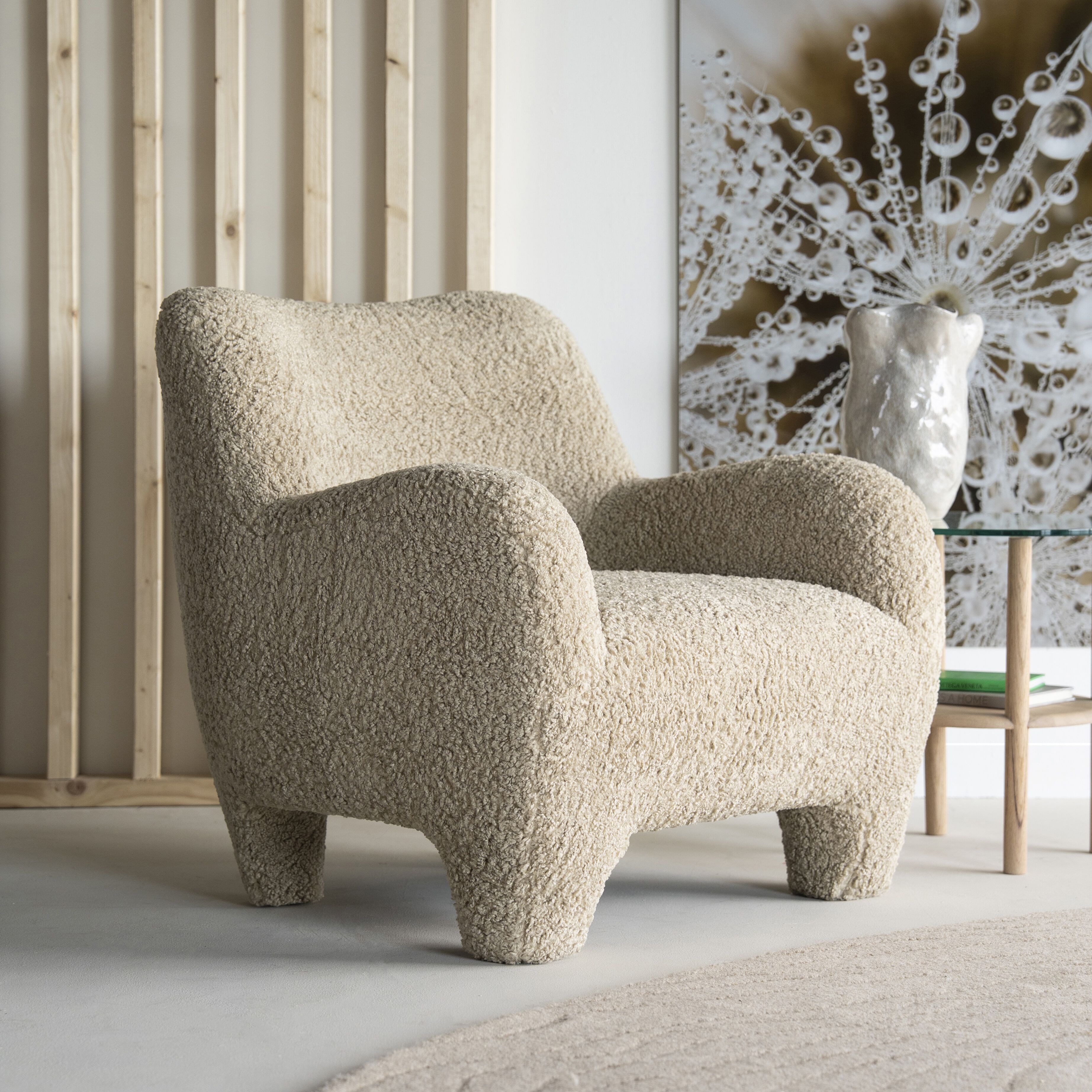 Eleonora Fauteuil Shaun – Luxe taupe stof fauteuil voor elke woonruimte
