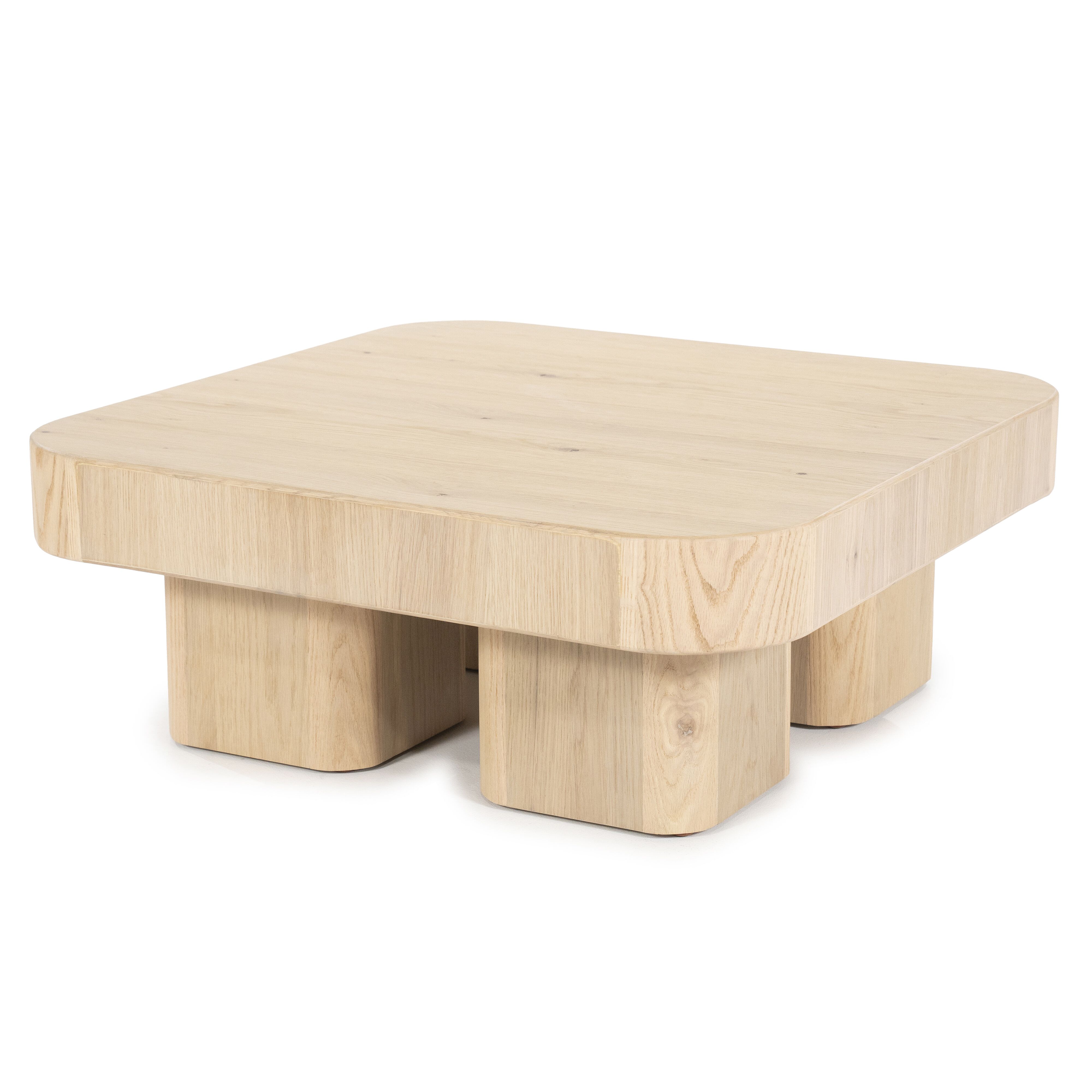Eleonora Harmonie Salontafel – Vierkant 80×80 cm in Natureel Eiken