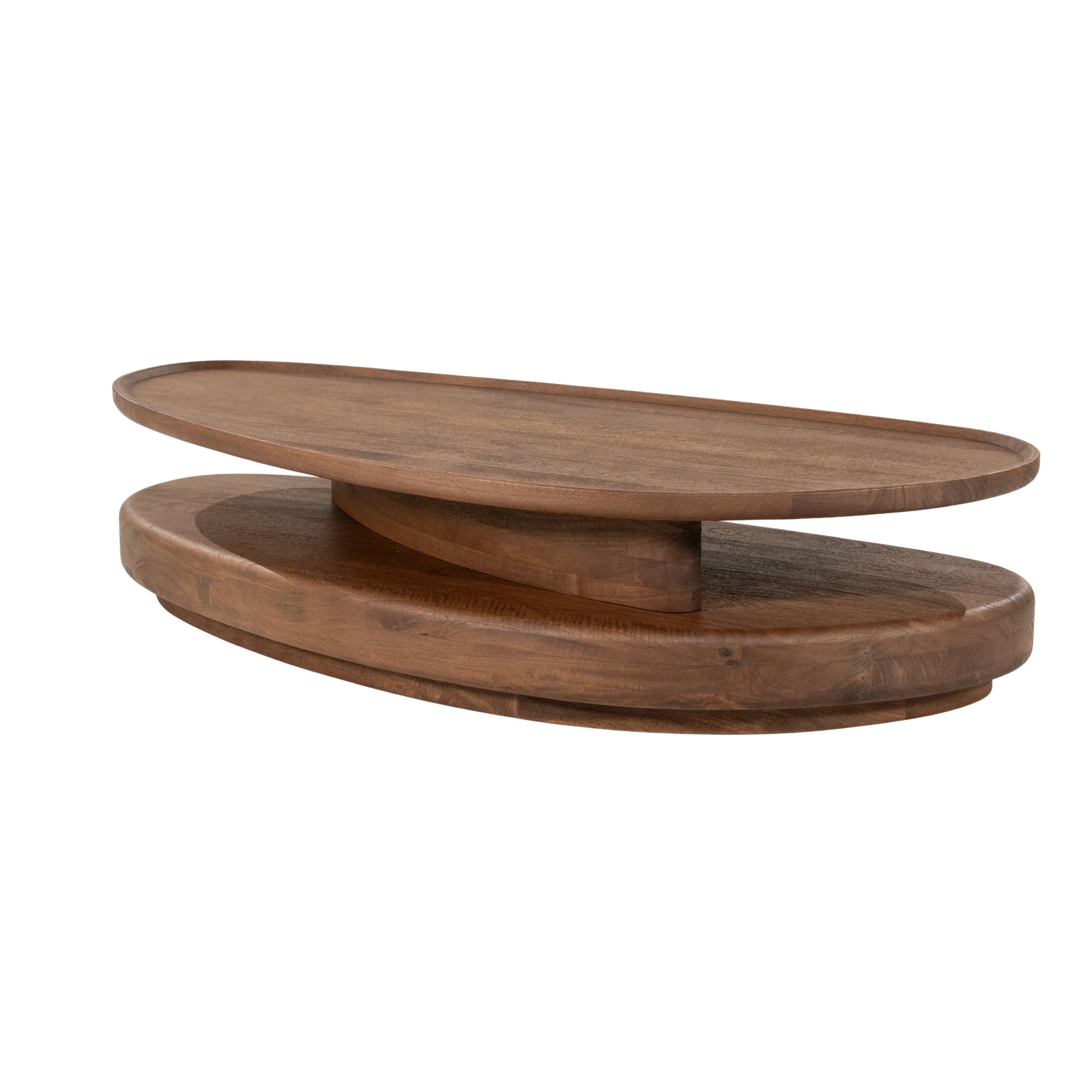 Eleonora Nino – Organische salontafel van mangohout, 140 × 65 cm