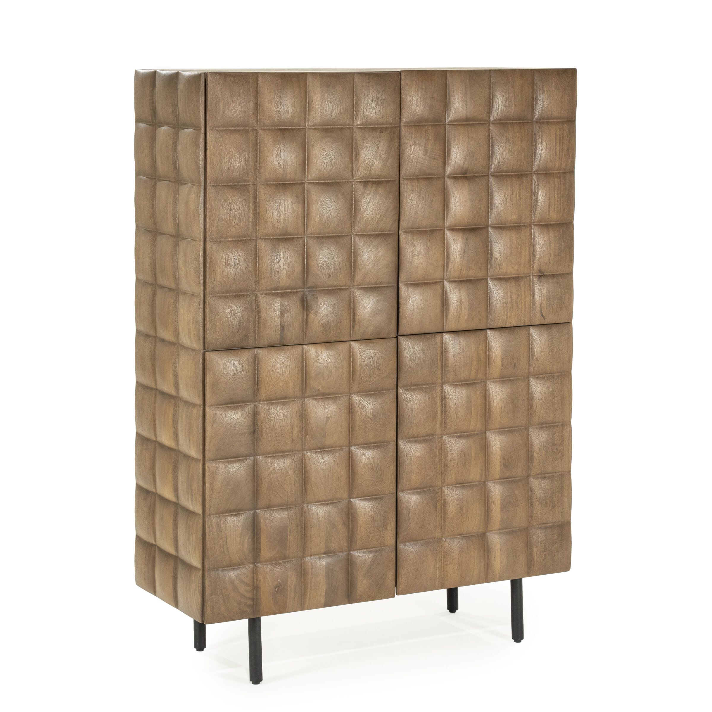 Eleonora Opbergkast Felix Mangohout – Stijlvolle en robuuste opbergoplossing (147 × 109 cm)