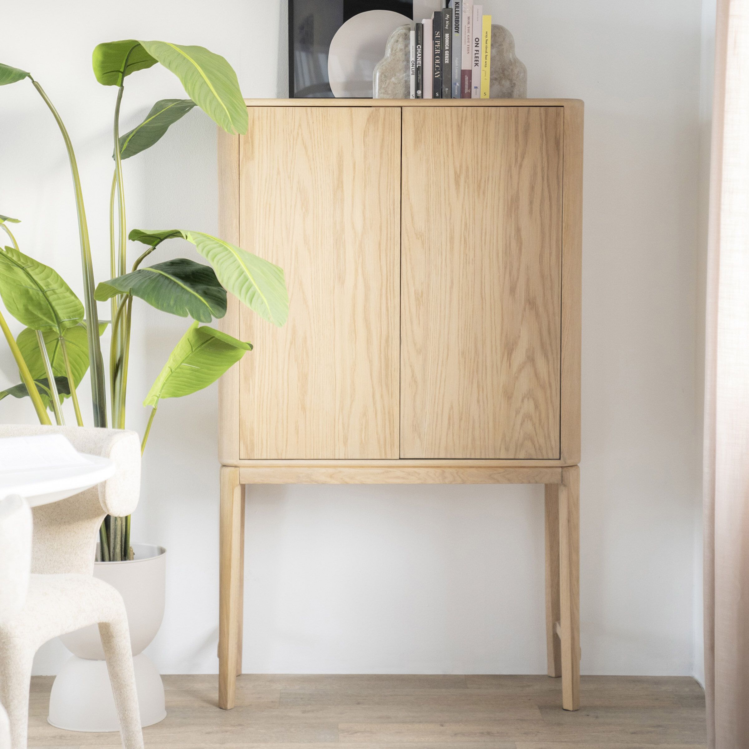 Eleonora Opbergkast Harvey – Stijlvolle eiken opbergoplossing 150×90 cm (Naturel)