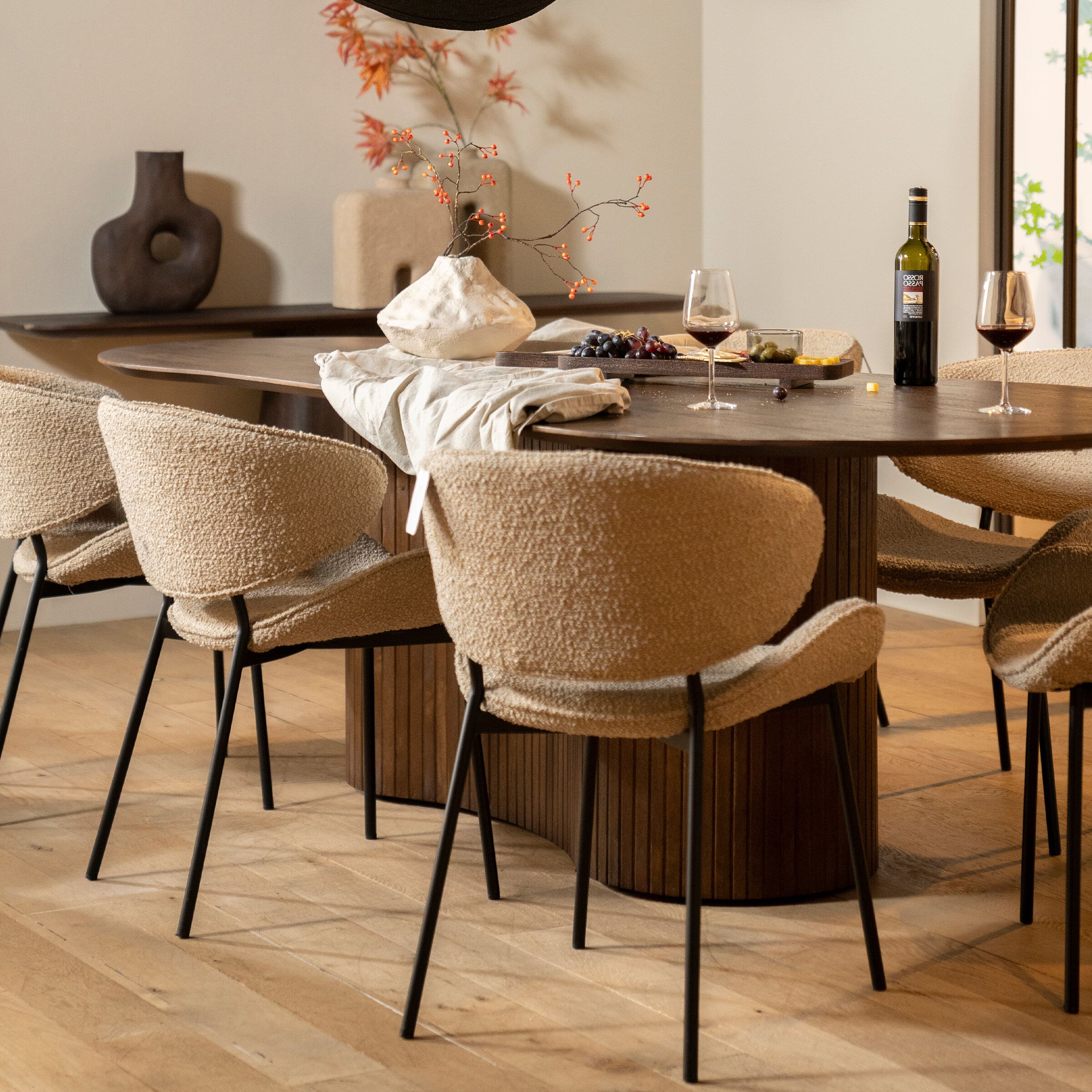Eleonora Organische Eettafel Jordj – Mangohout 250 × 110 cm, Bruin