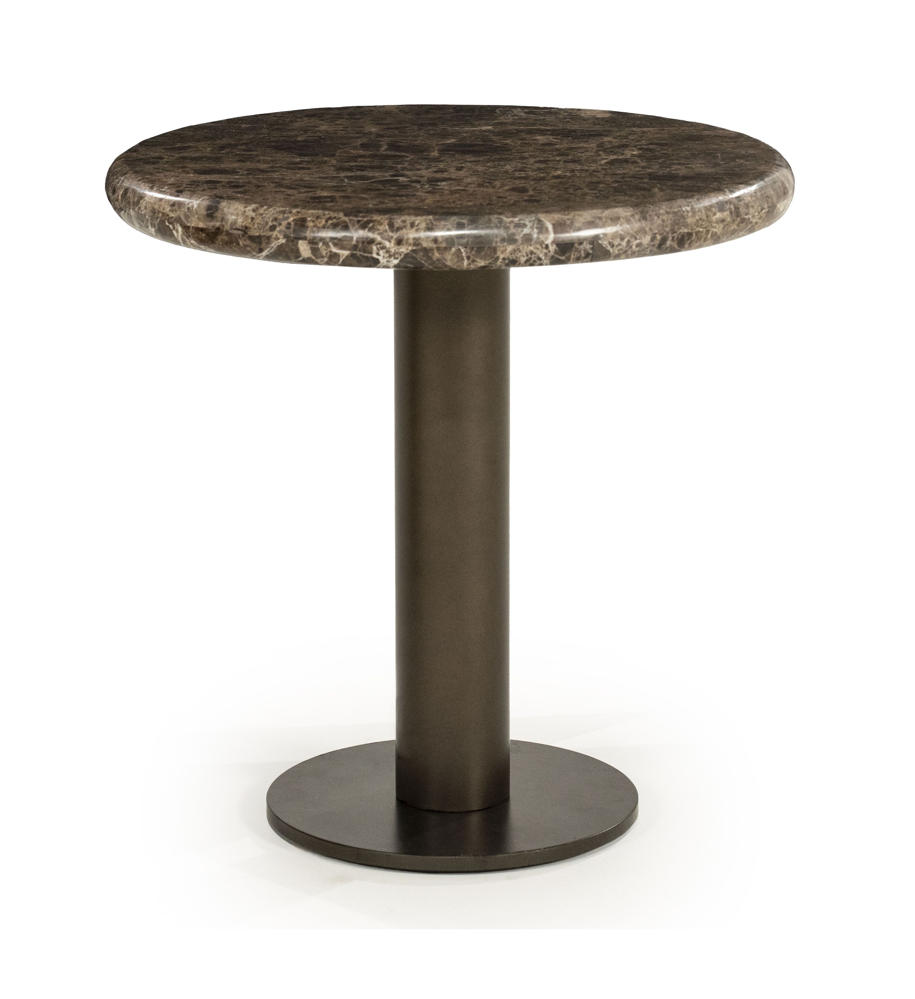 Eleonora ronde bijzettafel Luigi – stijlvol marmer en ijzer in 45 cm