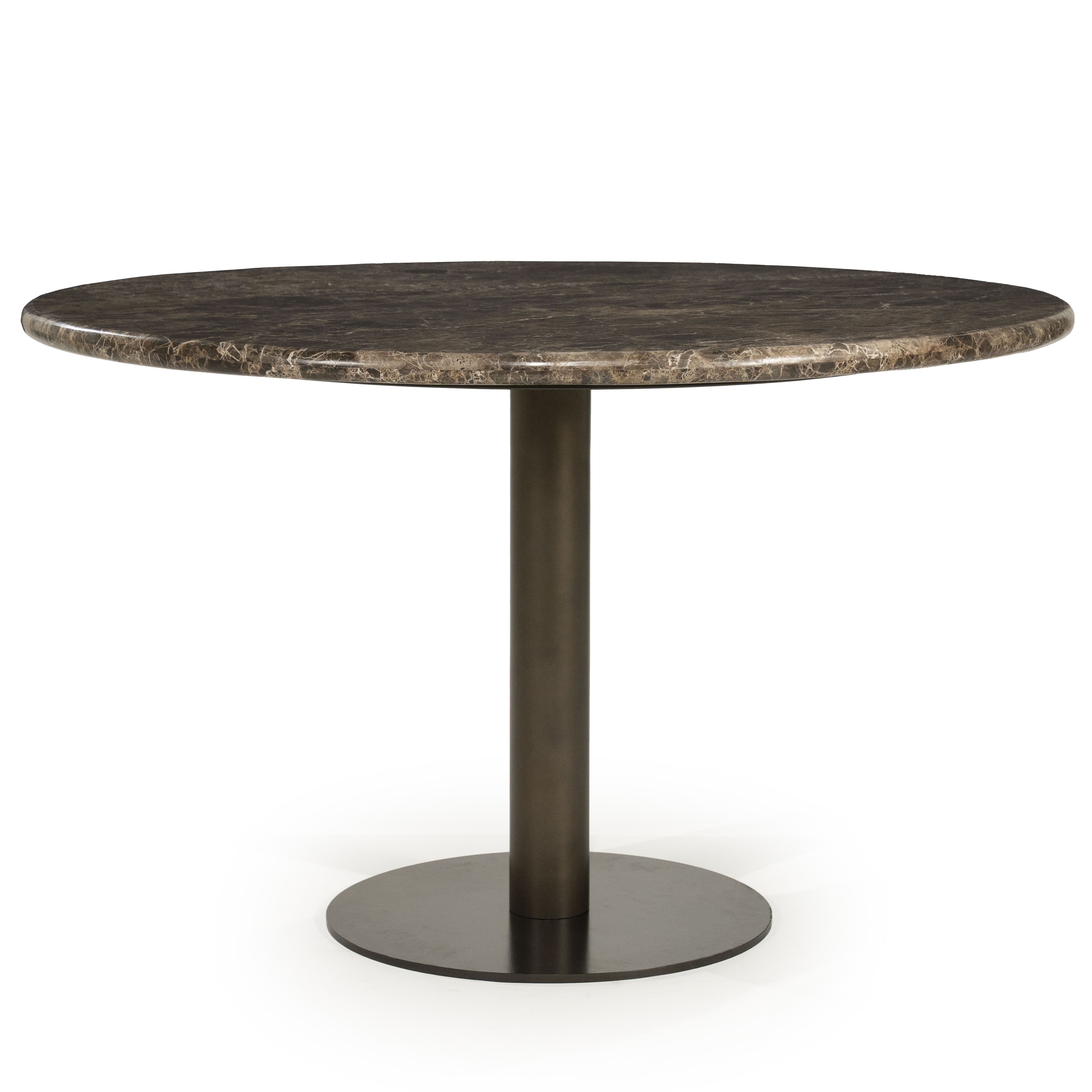 Eleonora Ronde Eettafel Luigi – Elegant Marmeren Gezelligheid in Bruin
