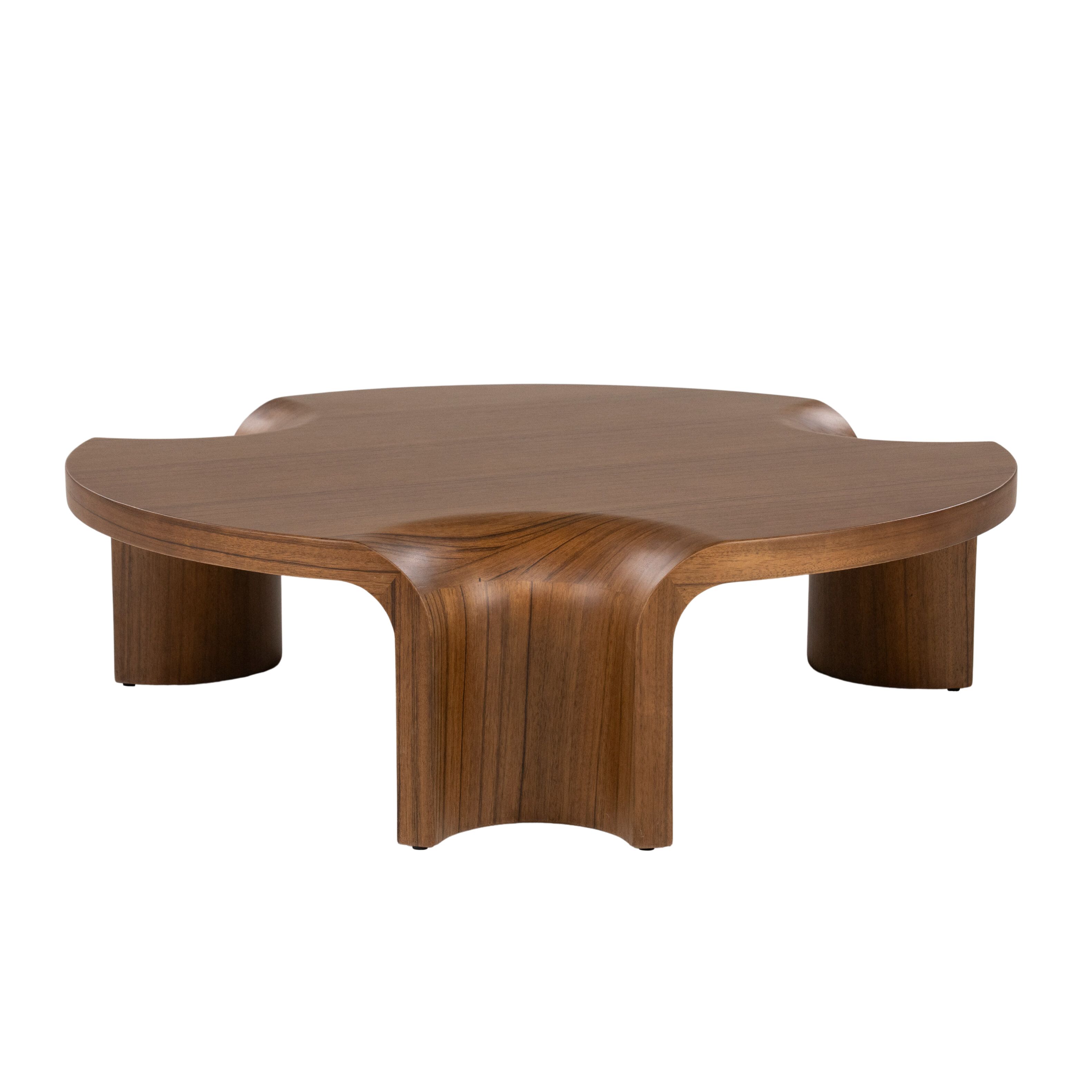 Eleonora Ronde Salontafel Avar in Walnootfineer – 110 cm, elegant en robuust