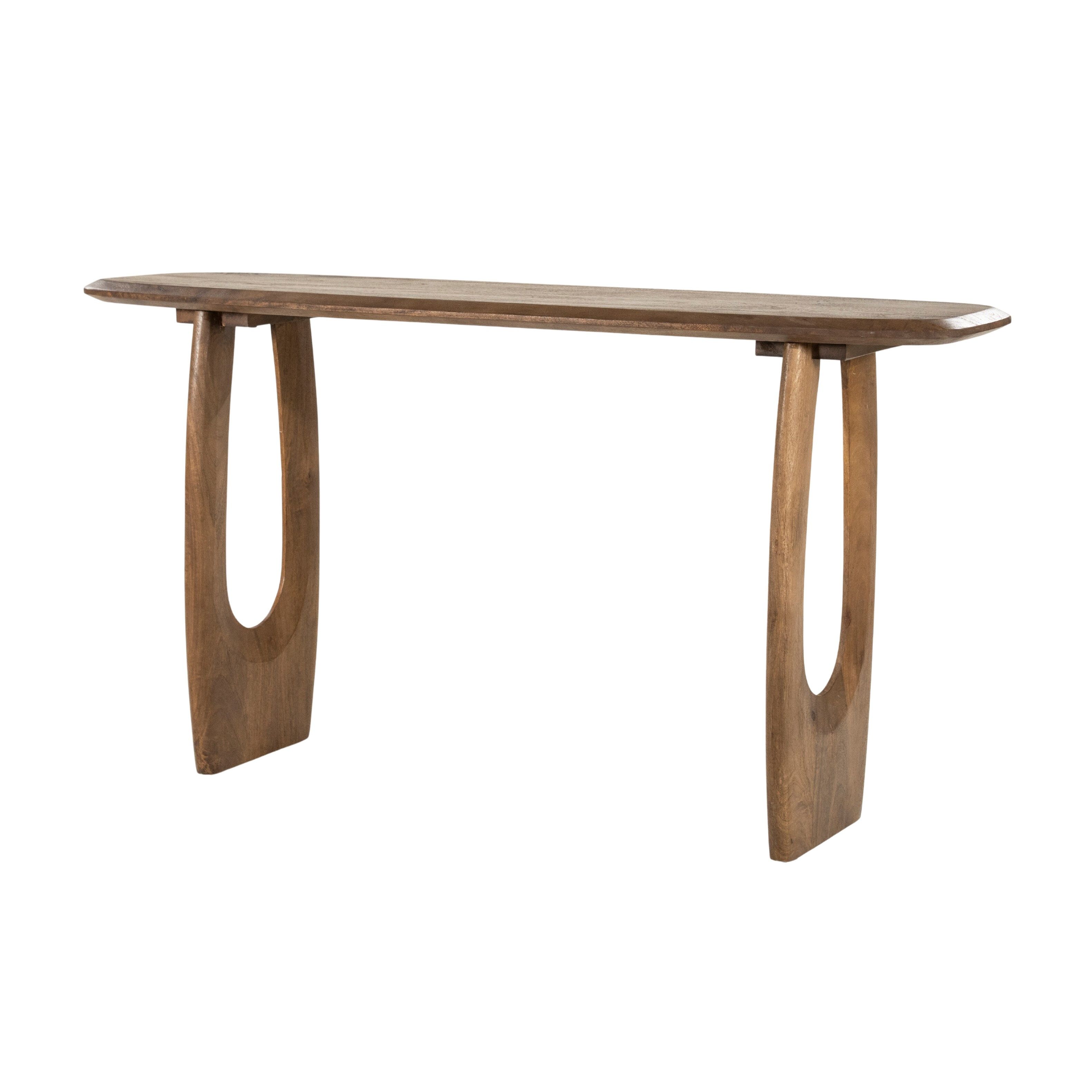 Eleonora Sidetable Phoebe – elegante mangohouten bijzettafel van 150 cm