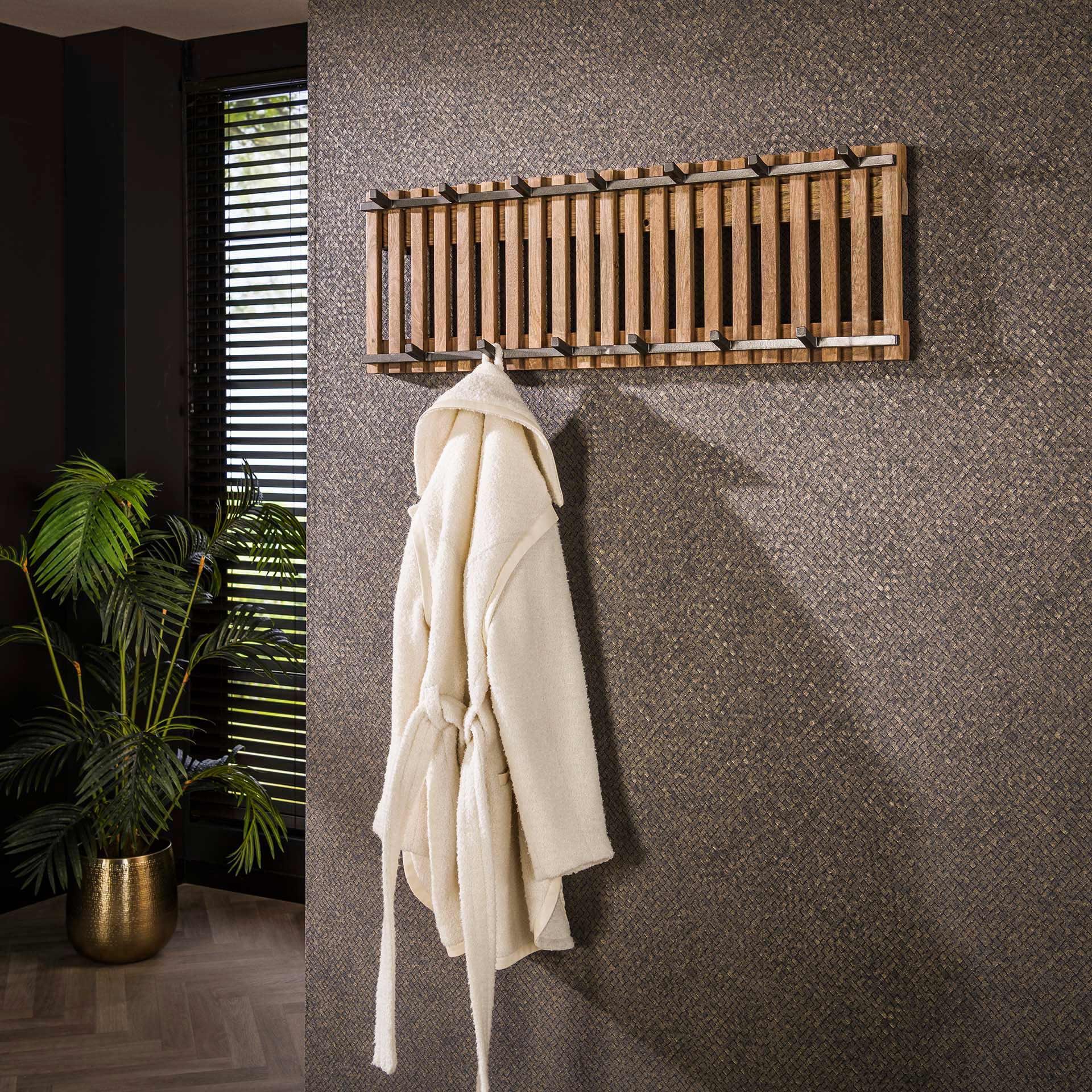 Emilee Kapstok van LifestyleFurn – 13 Haken in Massief Mangohout (Zandkleur)