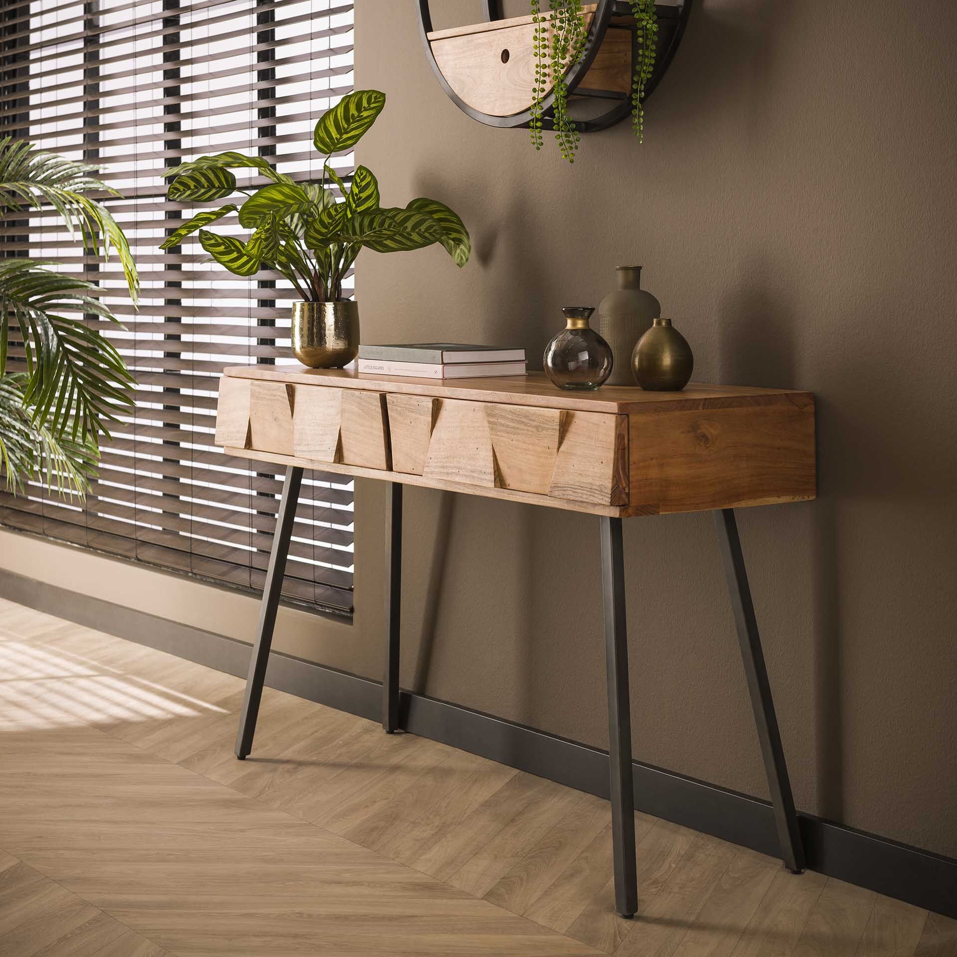 Eryka Sidetable van LifestyleFurn – 125 cm massief acaciahout