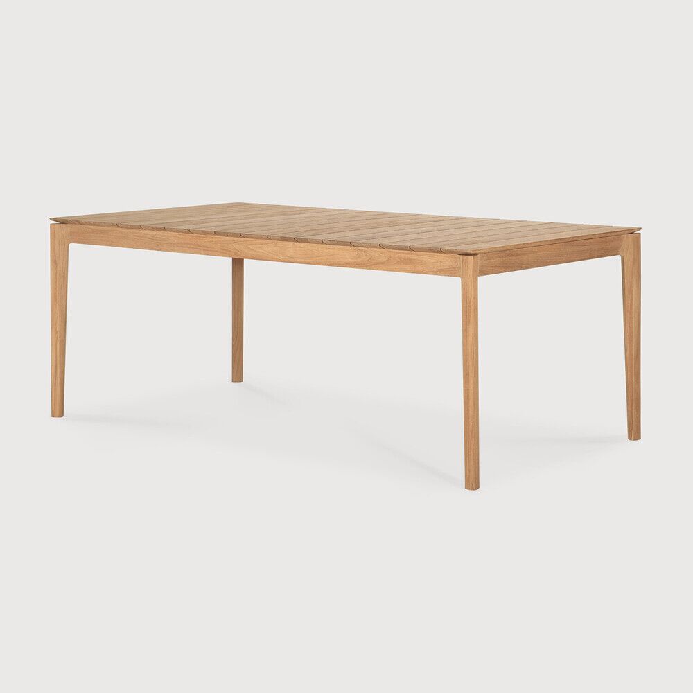 Ethnicraft Bok Uitschuifbare Eettafel in Naturel Teakhout – 200/300 × 100 cm
