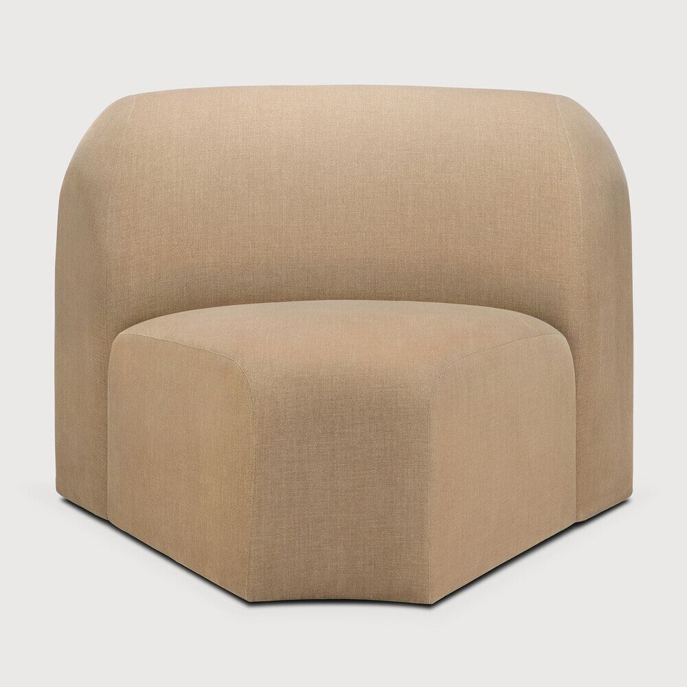 Ethnicraft Bulky Hoekbank 45° Light Sepia – Modulaire stijlvolle zitplek voor elk interieur