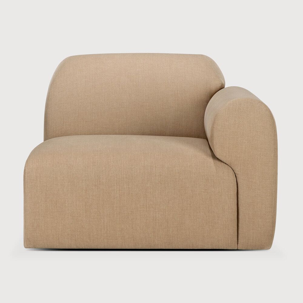 Ethnicraft Bulky Hoekbank Links – Light Sepia, Modulaire Luxe