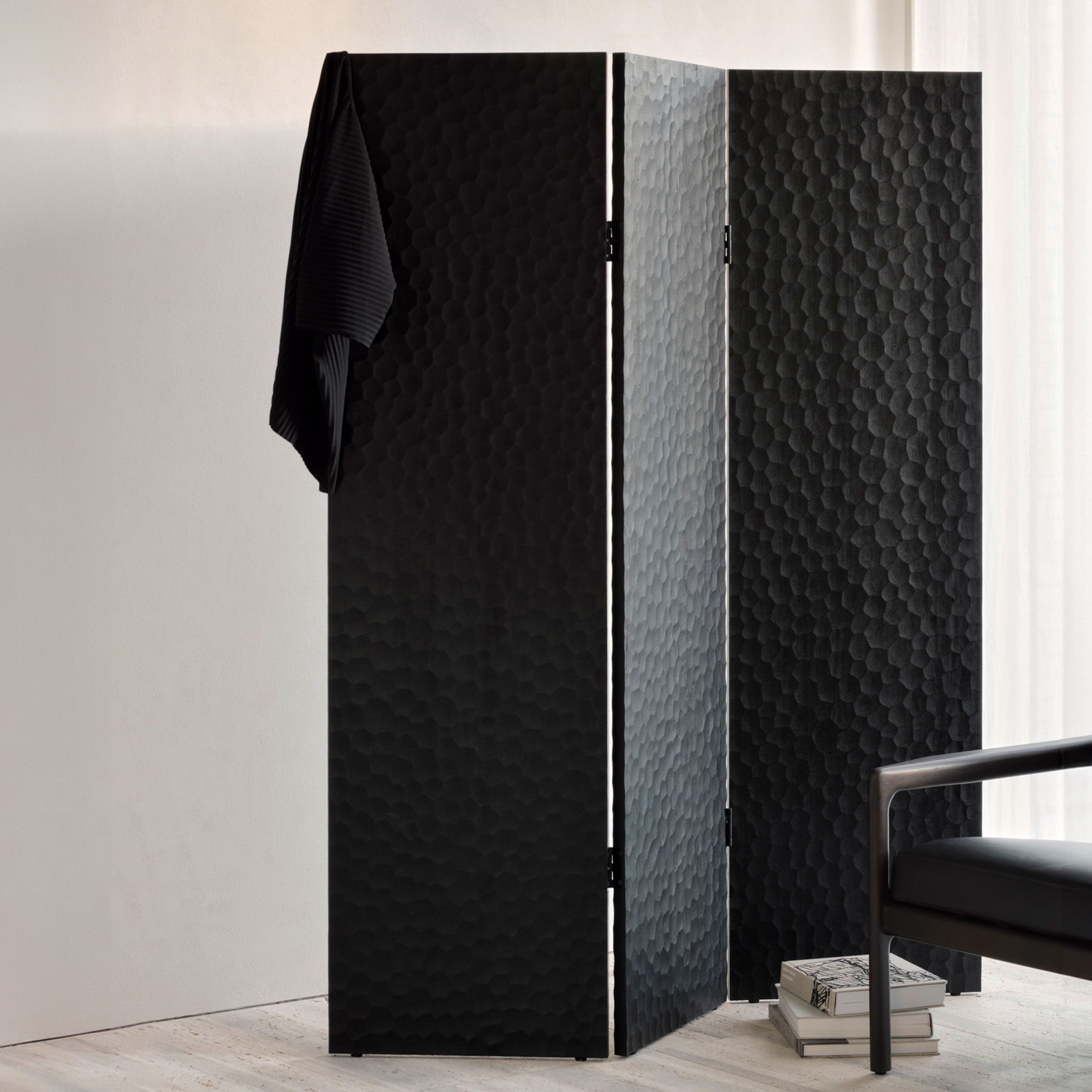 Ethnicraft Chopped kamerscherm – Zwart mahoniehout, 150 cm