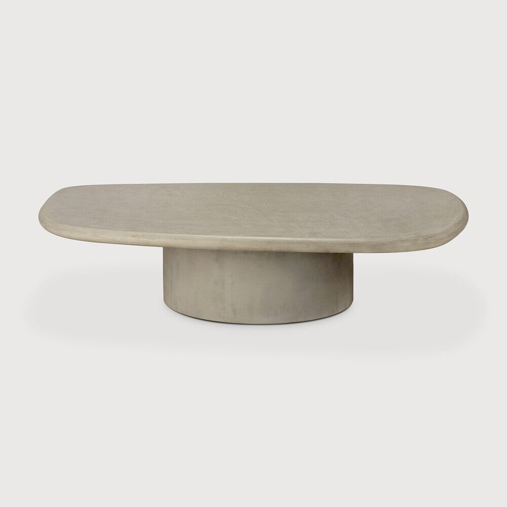 Ethnicraft Elements Beton – Elegante Outdoor Salontafel in Lichtgrijs (134 × 96 cm)