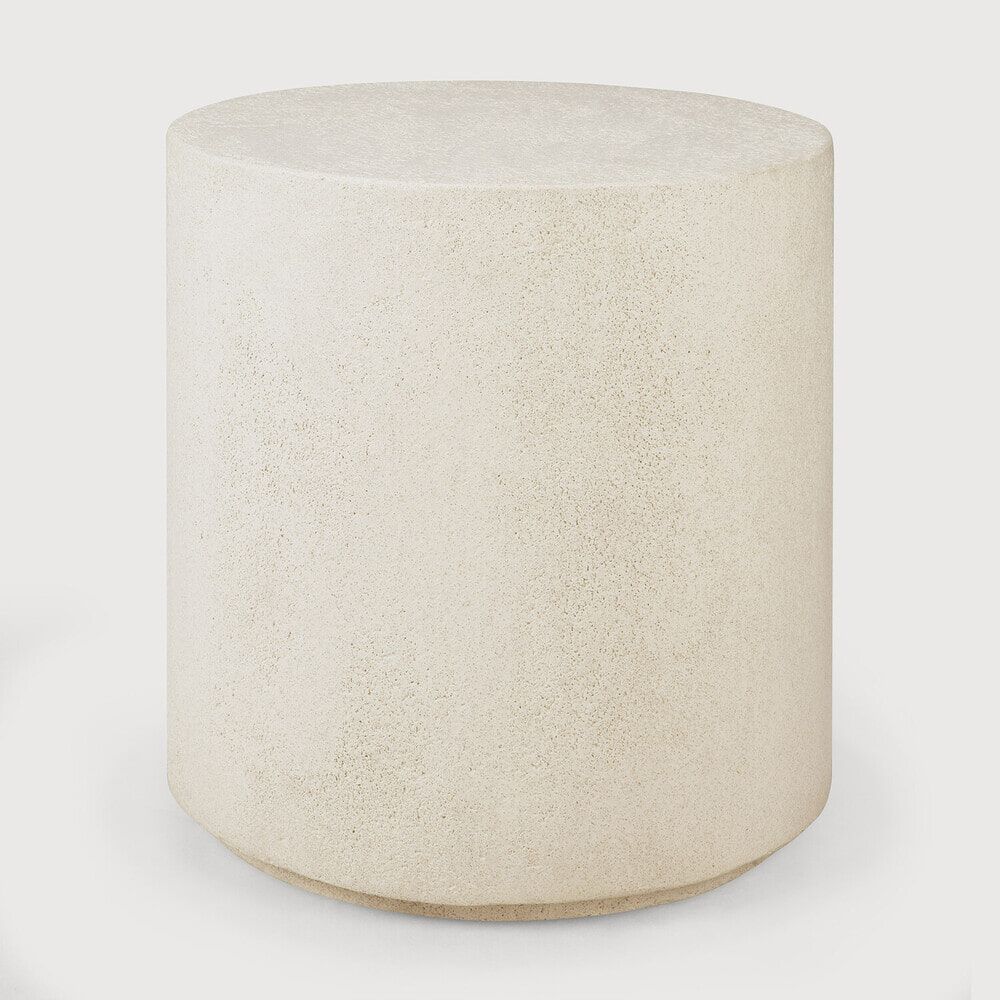 Ethnicraft Elements ronde bijzettafel – Microcement Off White, 40 cm